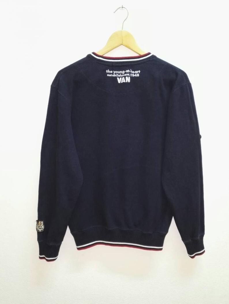Japanese Brand VAN JAC embroidered Big Logo spell out Crewneck (ss290) Size US M / EU 48-50 / 2 - 3 Thumbnail