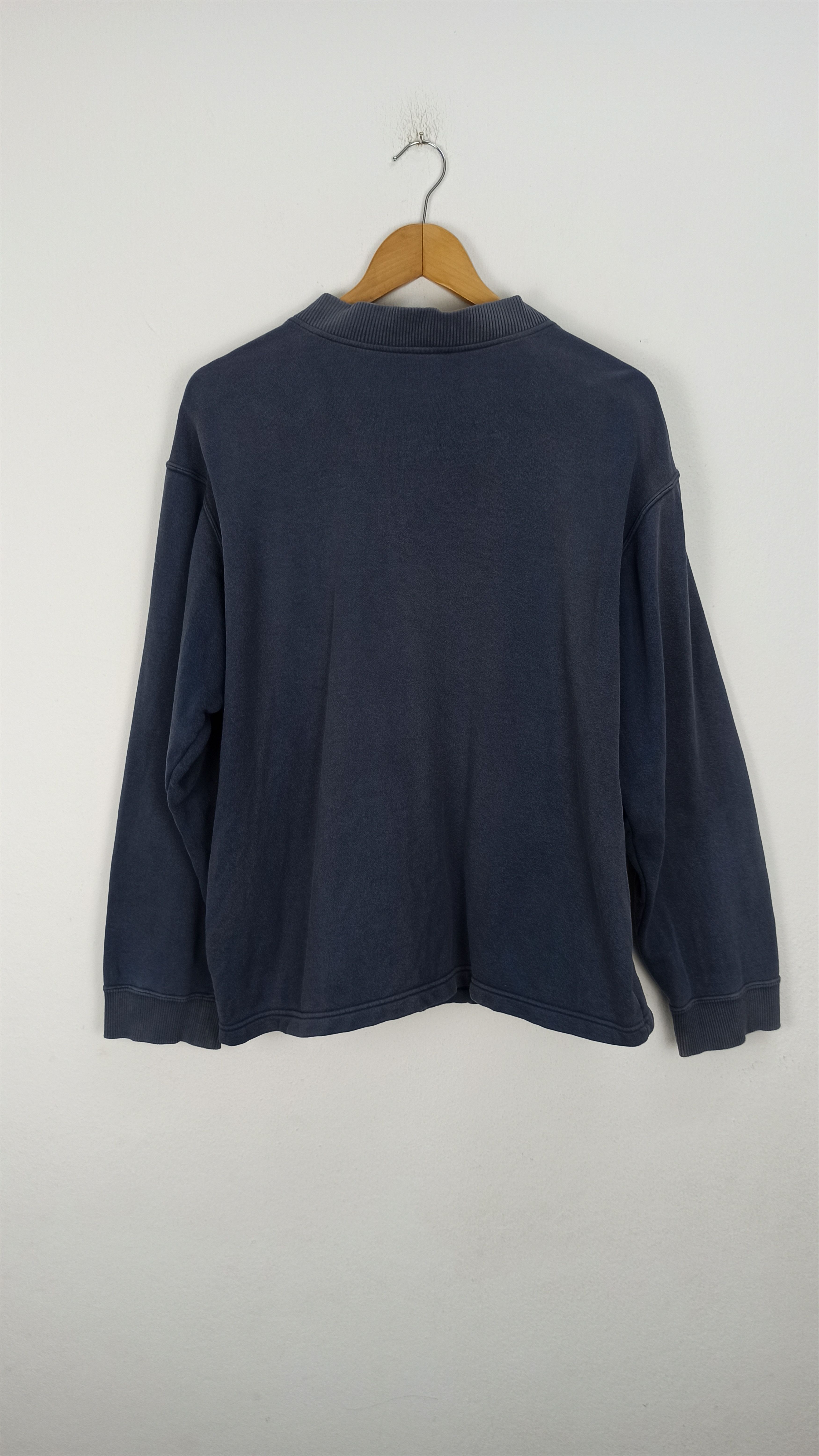 Nike Rare Blue Faded Nike Sweater Ups Button Size US L / EU 52-54 / 3 - 4 Thumbnail