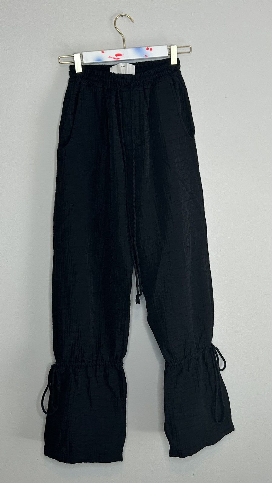Pre-owned Song For The Mute Crinkled Lounge Pants In Black