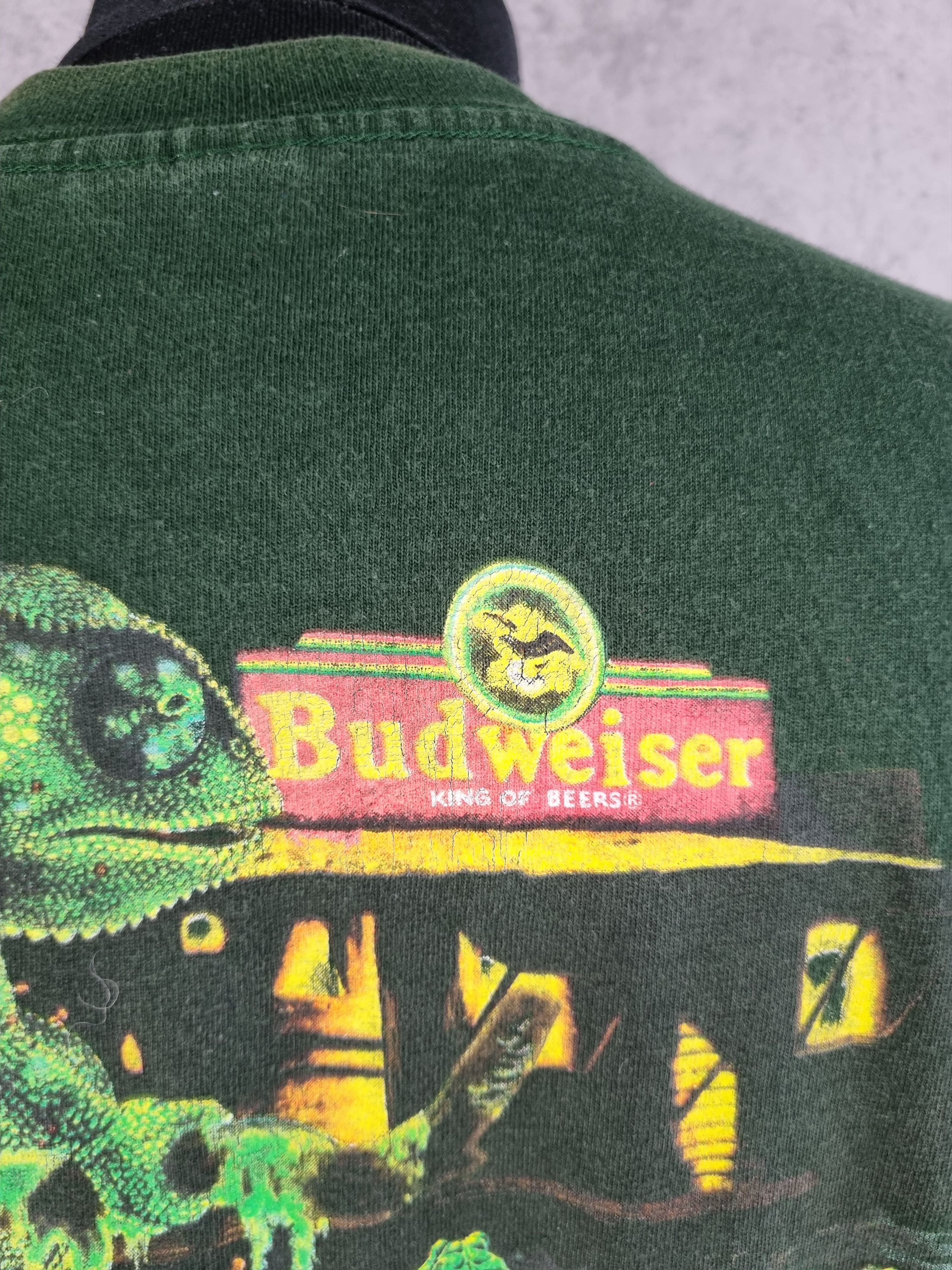 Budweiser × Vintage Rare 90s Promo The Budweiser Lizards Tee Shirt Vintage Size US L / EU 52-54 / 3 - 14 Thumbnail
