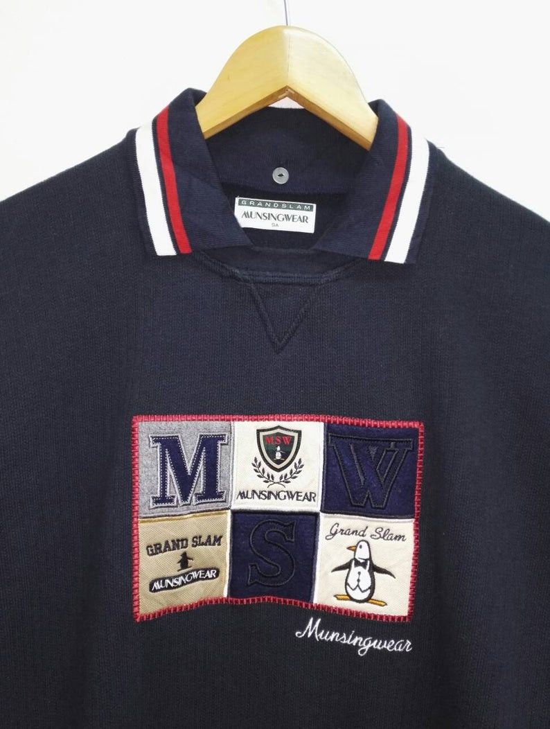 Grand Slam Vintage Grand Slam MUNSINGWEAR embroidered Big Logo(ss352) Size US L / EU 52-54 / 3 - 2 Thumbnail