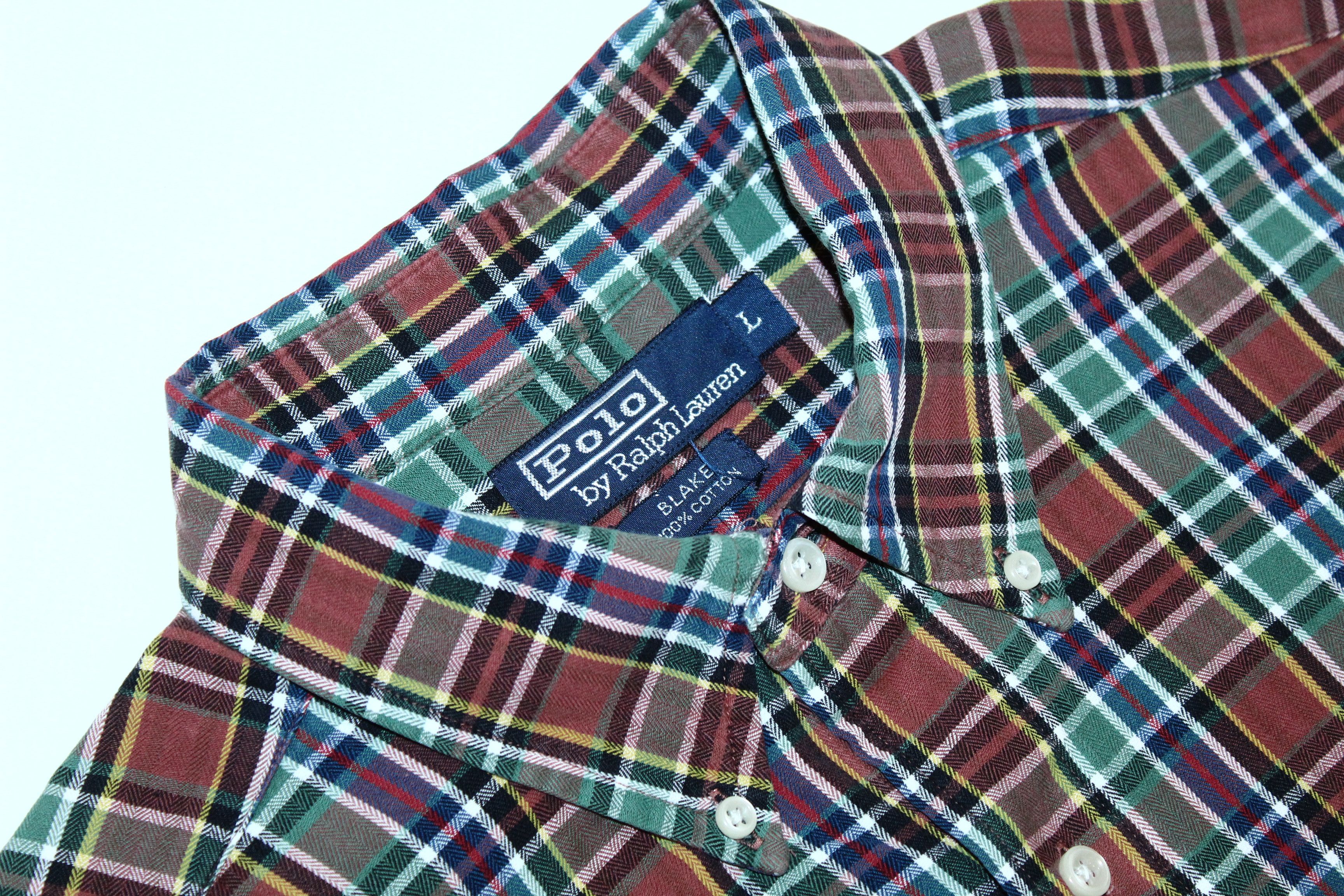 Polo Ralph Lauren 90s Vtg Polo Ralph Lauren Blake Oxford Madras Shirt Size US L / EU 52-54 / 3 - 5 Thumbnail