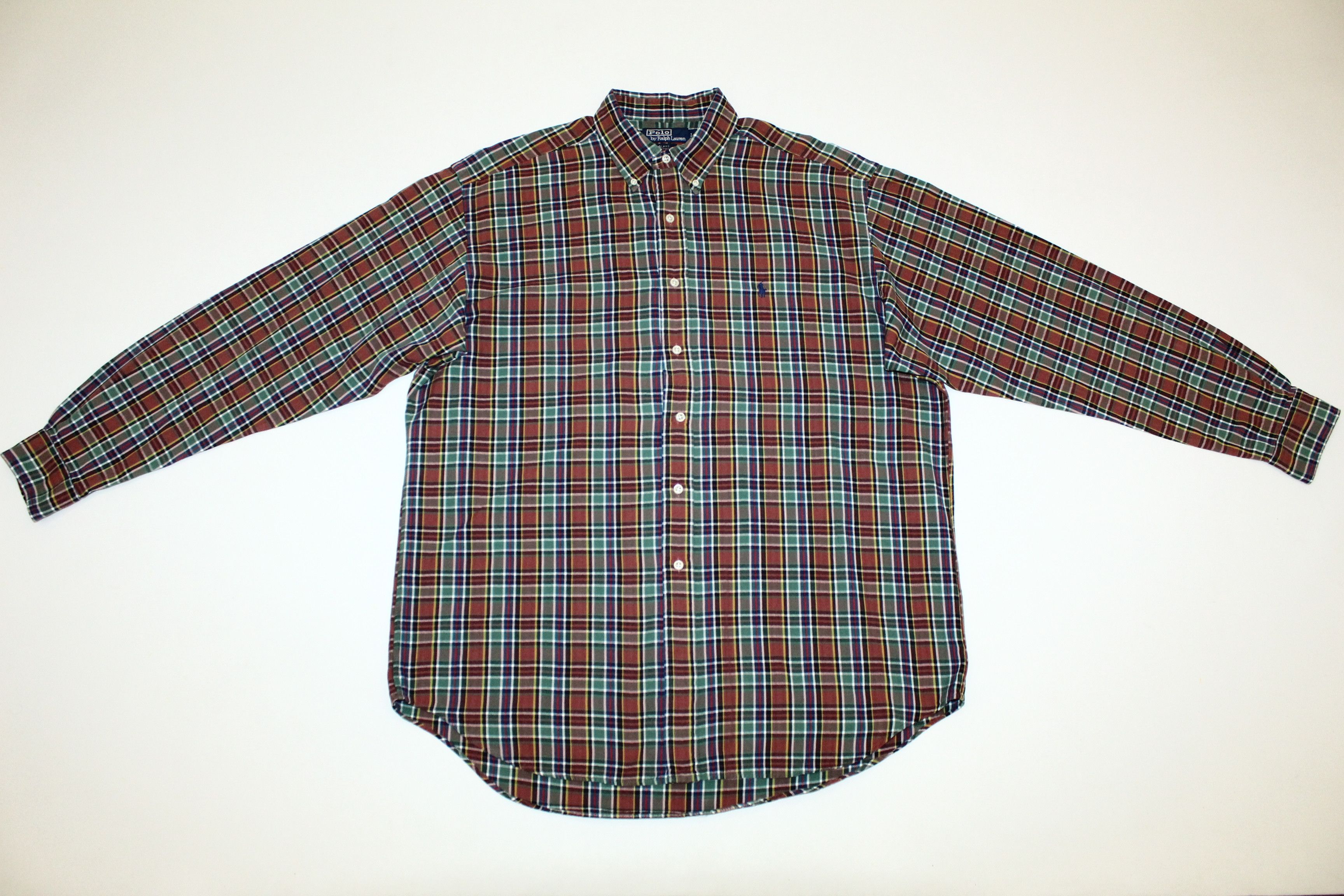 Polo Ralph Lauren 90s Vtg Polo Ralph Lauren Blake Oxford Madras Shirt Size US L / EU 52-54 / 3 - 3 Thumbnail