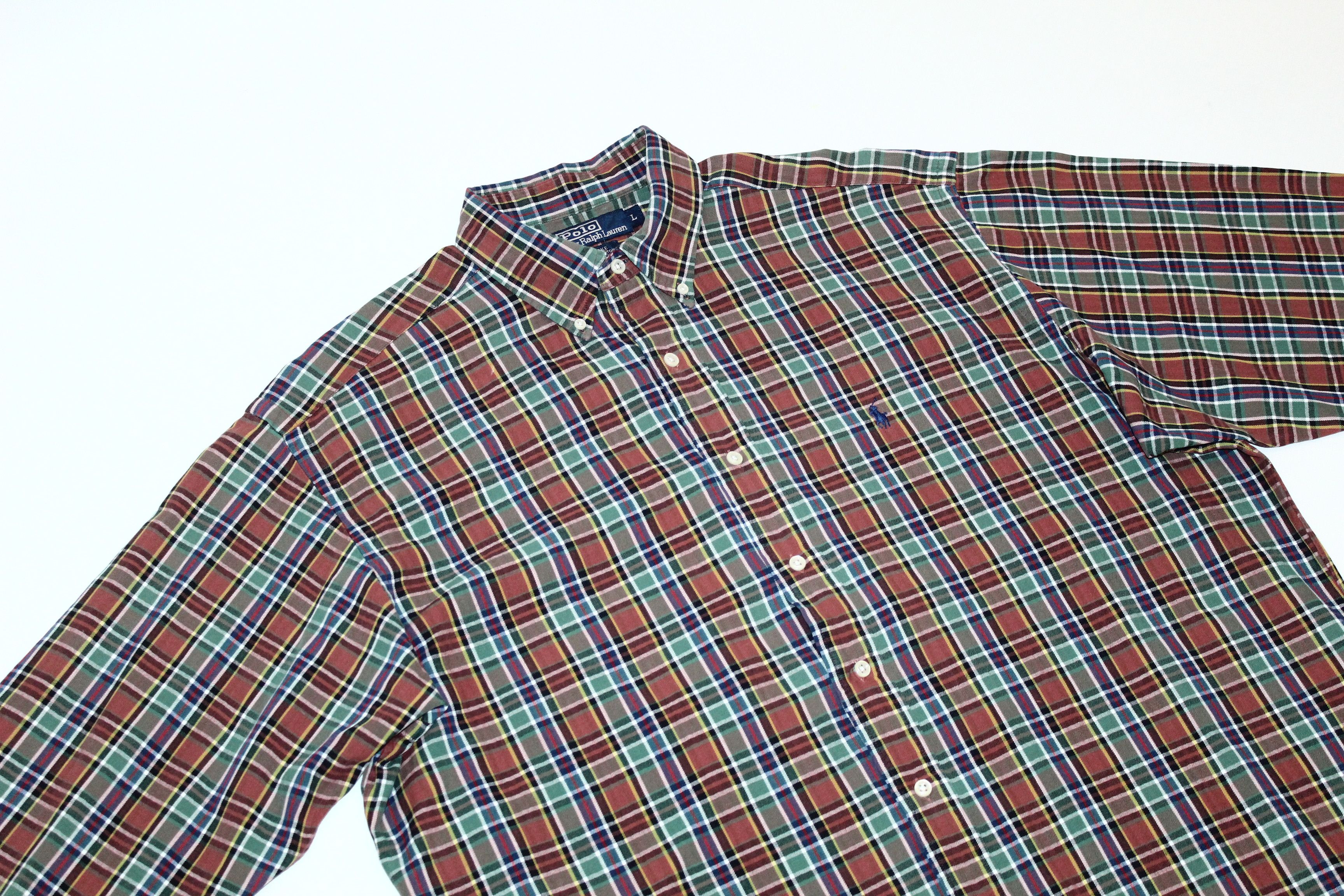 Polo Ralph Lauren 90s Vtg Polo Ralph Lauren Blake Oxford Madras Shirt Size US L / EU 52-54 / 3 - 2 Thumbnail