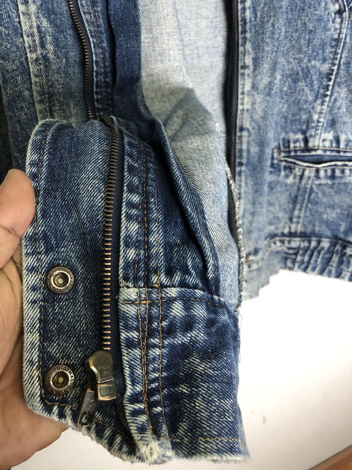 Vintage Distressed PREZZIA denim jacket heavy material XL Size US XL / EU 56 / 4 - 14 Thumbnail