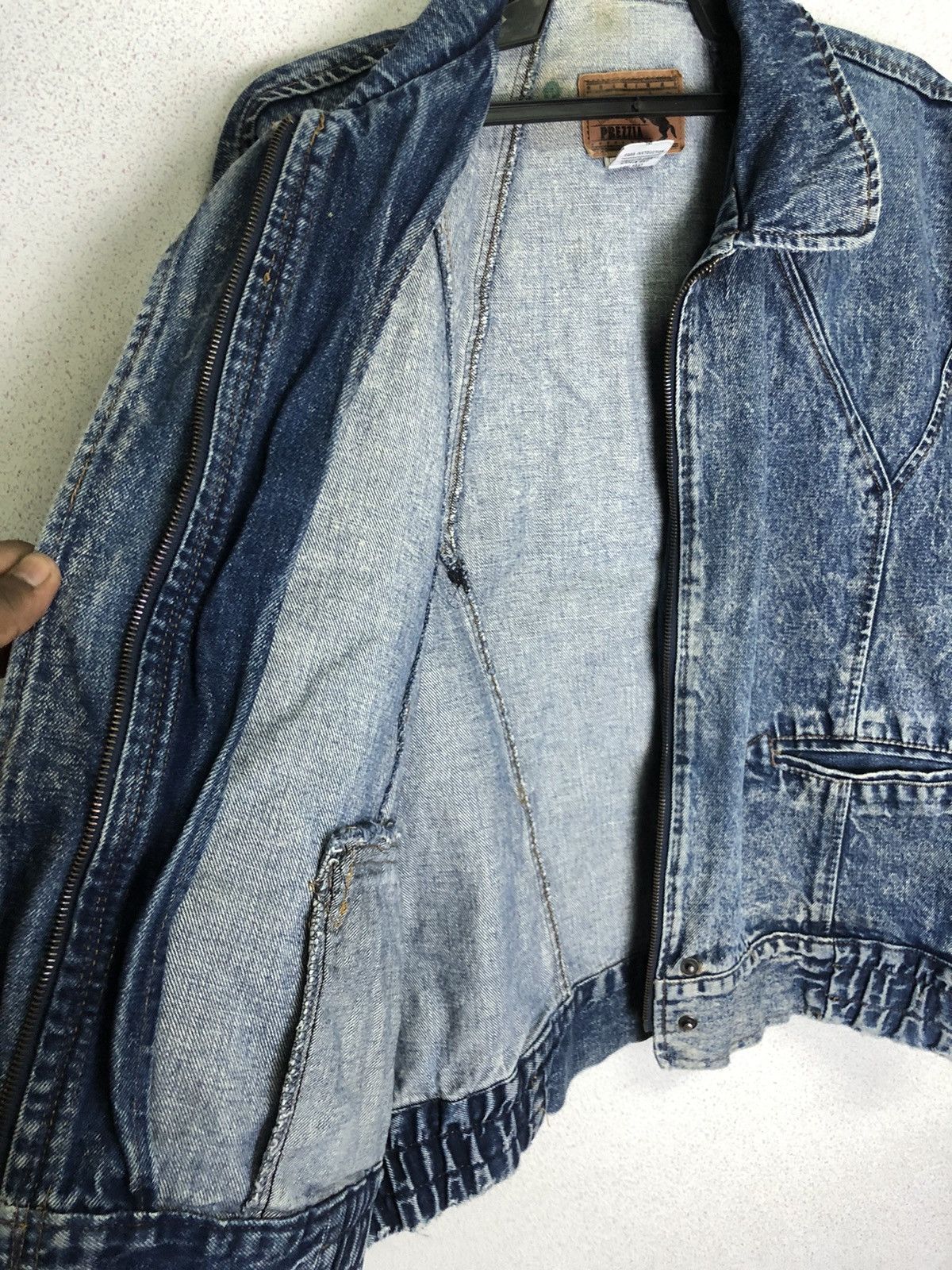 Vintage Distressed PREZZIA denim jacket heavy material XL Size US XL / EU 56 / 4 - 13 Thumbnail