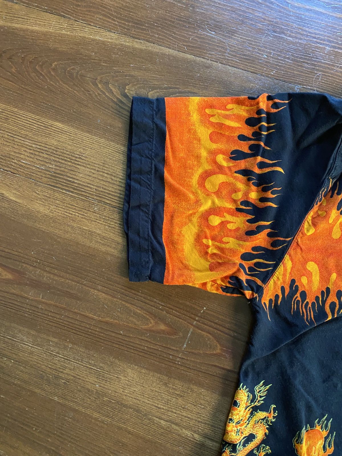 Vintage Vintage 80’s Flames Fire Dragon Japanese Style Button Up Size US L / EU 52-54 / 3 - 5 Thumbnail