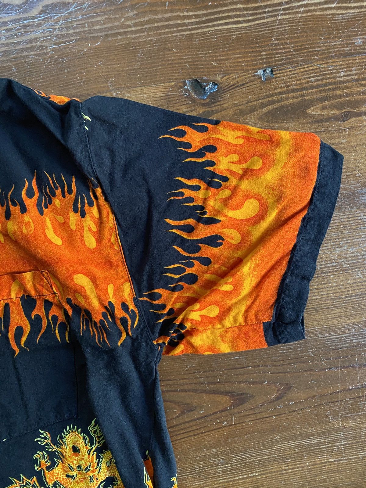 Vintage Vintage 80’s Flames Fire Dragon Japanese Style Button Up Size US L / EU 52-54 / 3 - 4 Thumbnail