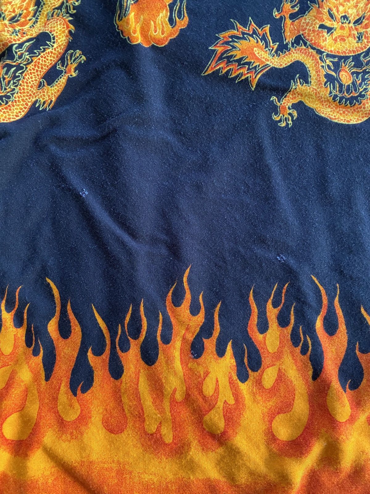 Vintage Vintage 80’s Flames Fire Dragon Japanese Style Button Up Size US L / EU 52-54 / 3 - 7 Thumbnail