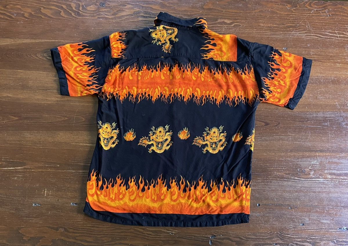 Vintage Vintage 80’s Flames Fire Dragon Japanese Style Button Up Size US L / EU 52-54 / 3 - 9 Thumbnail
