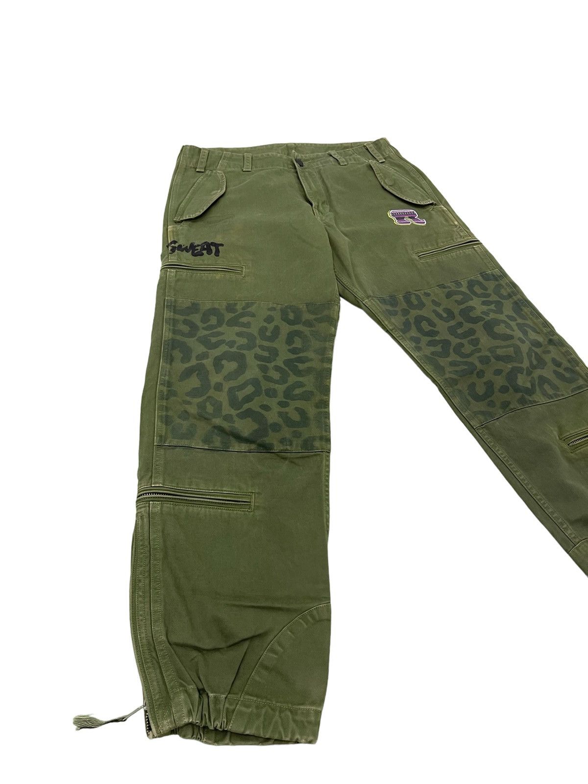 Japanese Brand Rna Inc Cargo Pant Cropped Style Panel Printed Regular 37🟦 Size US 31 - 1 Thumbnail