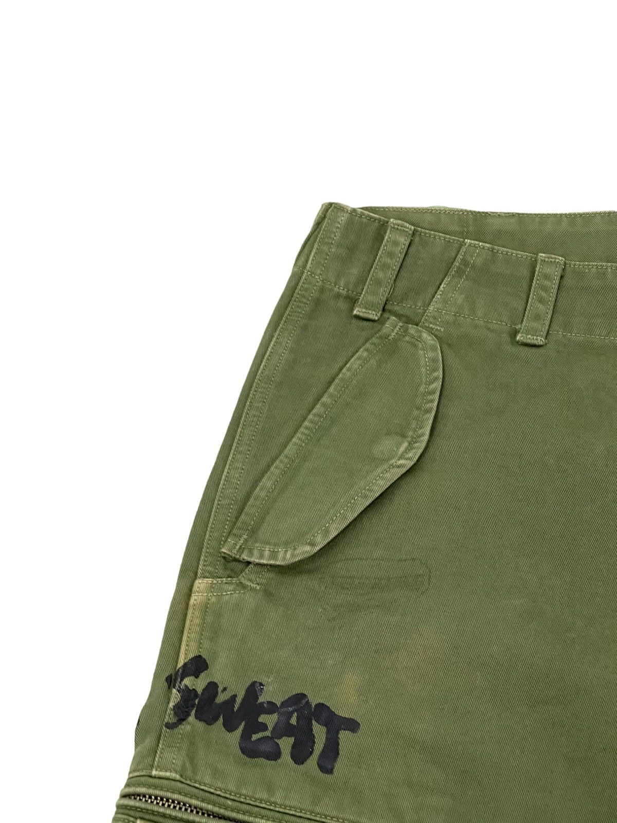 Japanese Brand Rna Inc Cargo Pant Cropped Style Panel Printed Regular 37🟦 Size US 31 - 10 Thumbnail