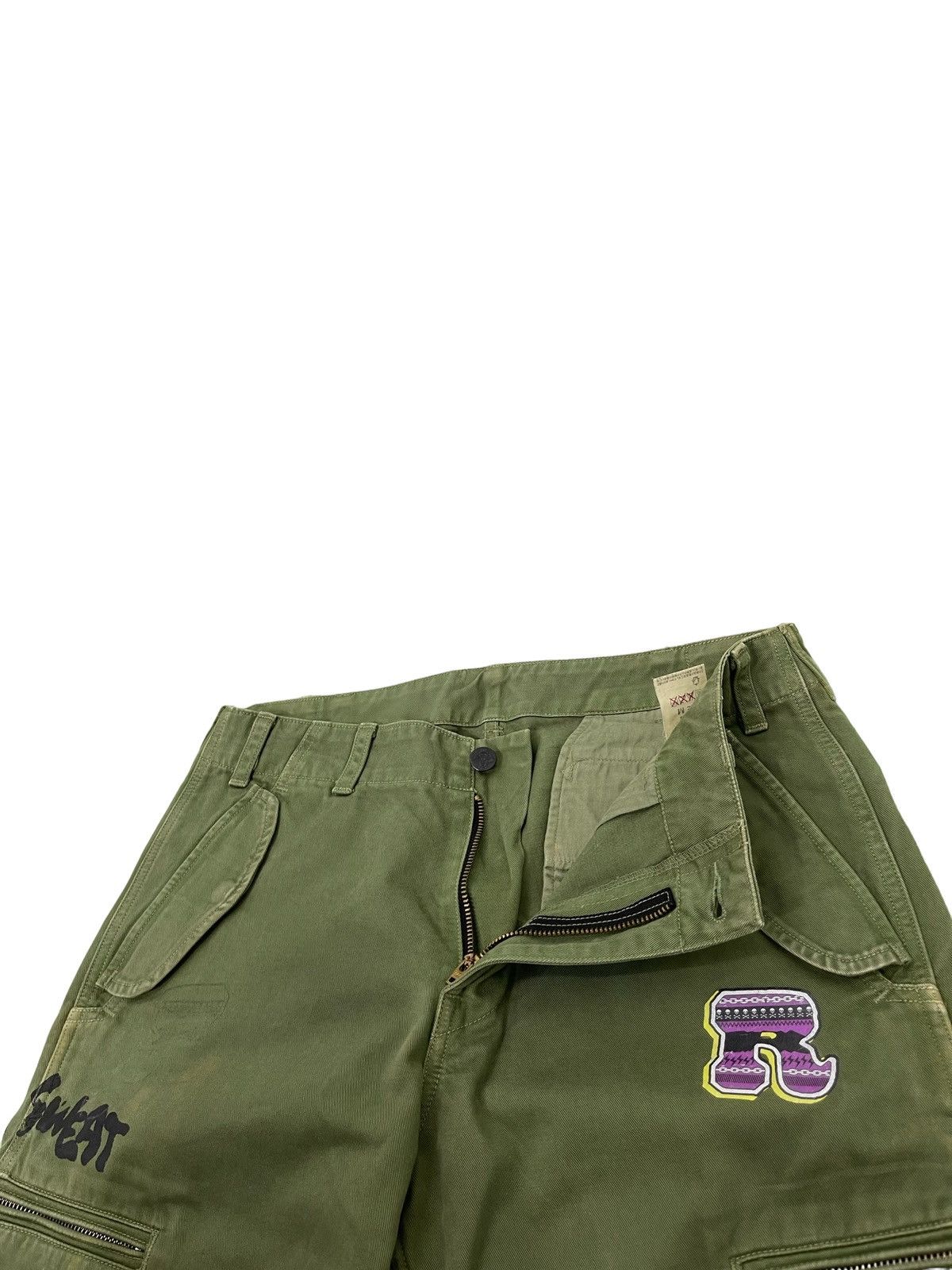 Japanese Brand Rna Inc Cargo Pant Cropped Style Panel Printed Regular 37🟦 Size US 31 - 11 Thumbnail