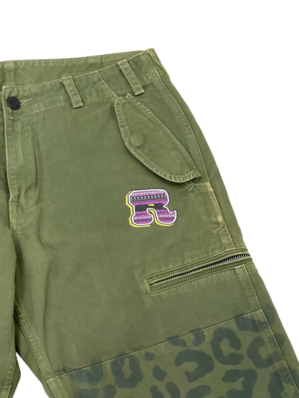 Japanese Brand Rna Inc Cargo Pant Cropped Style Panel Printed Regular 37🟦 Size US 31 - 9 Thumbnail