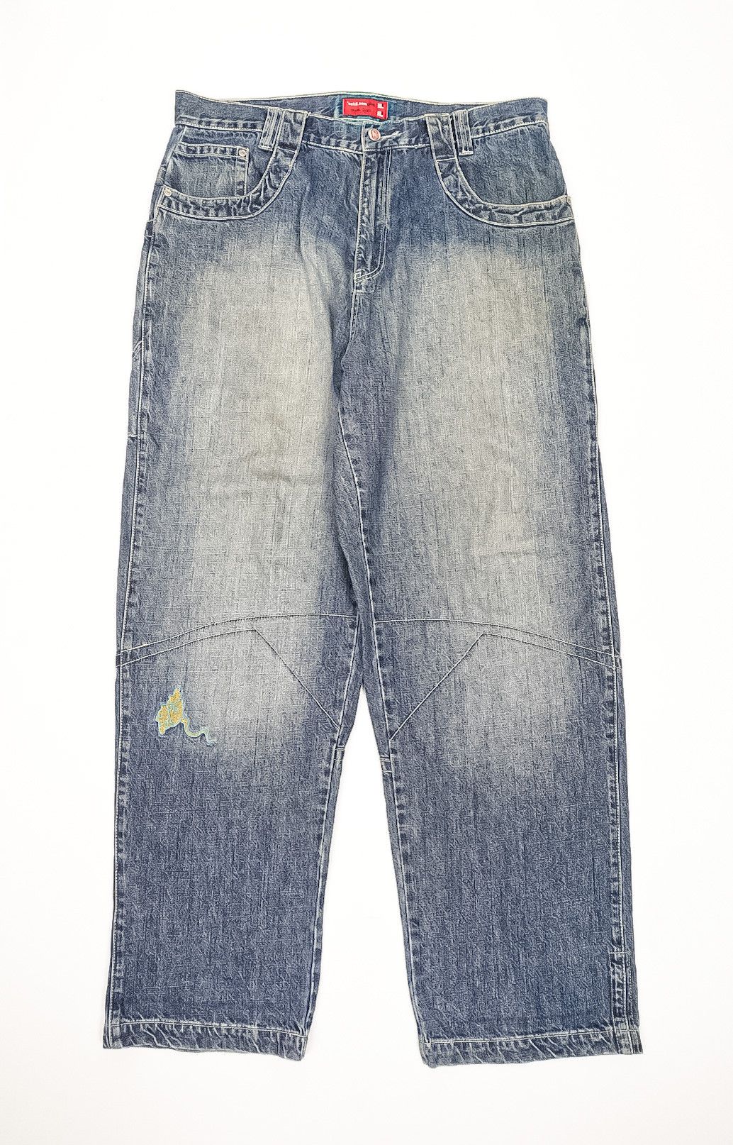 Ecko Unltd. × Marc Ecko Vintage Y2K 2000s Ecko Unltd Dragon Embroidered Jeans Size US 38 / EU 54 - 2 Thumbnail