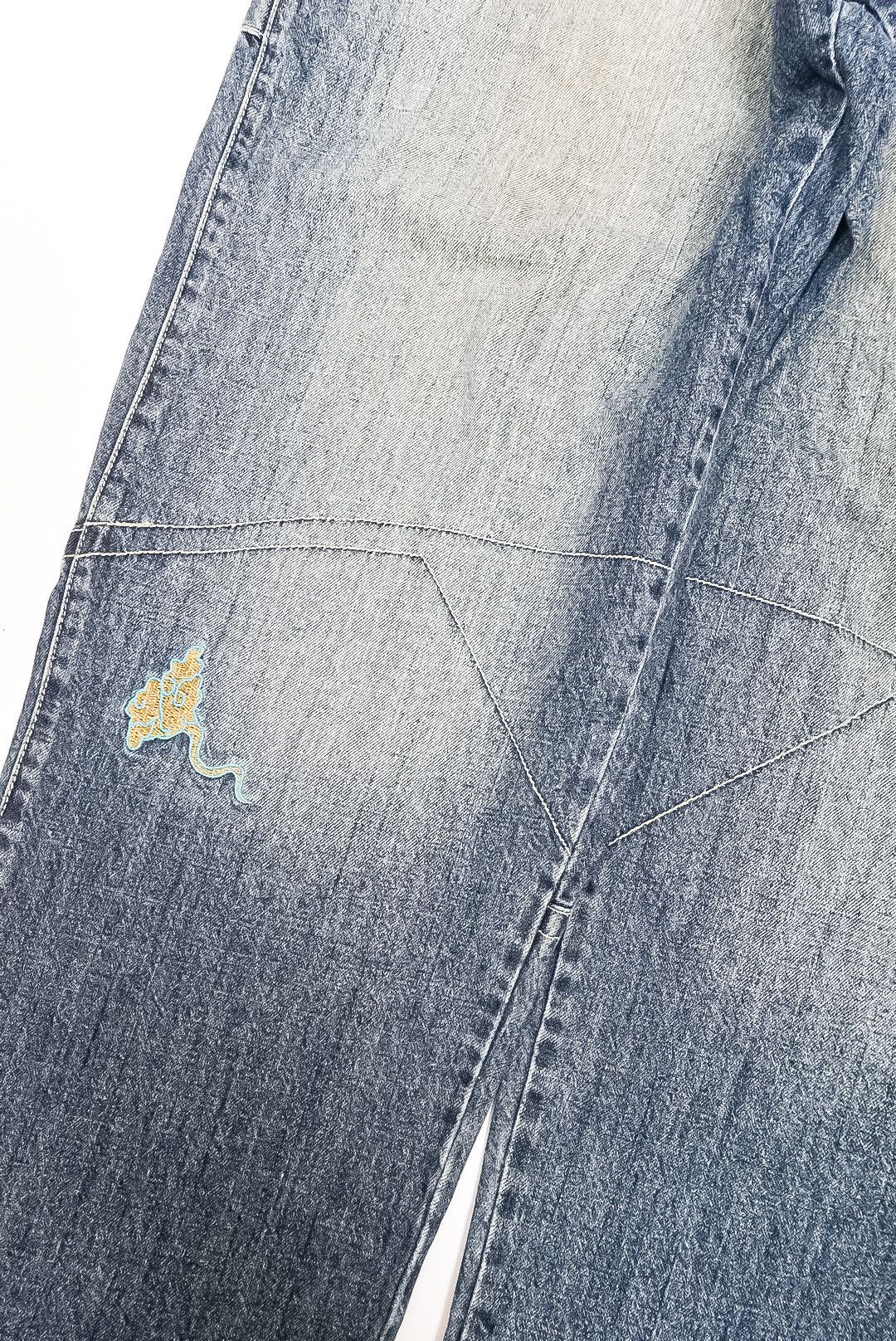 Ecko Unltd. × Marc Ecko Vintage Y2K 2000s Ecko Unltd Dragon Embroidered Jeans Size US 38 / EU 54 - 5 Thumbnail