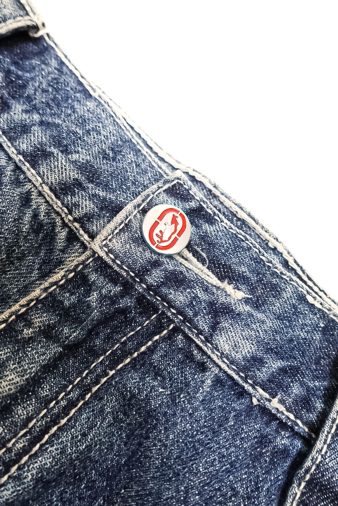 Ecko Unltd. × Marc Ecko Vintage Y2K 2000s Ecko Unltd Dragon Embroidered Jeans Size US 38 / EU 54 - 7 Thumbnail