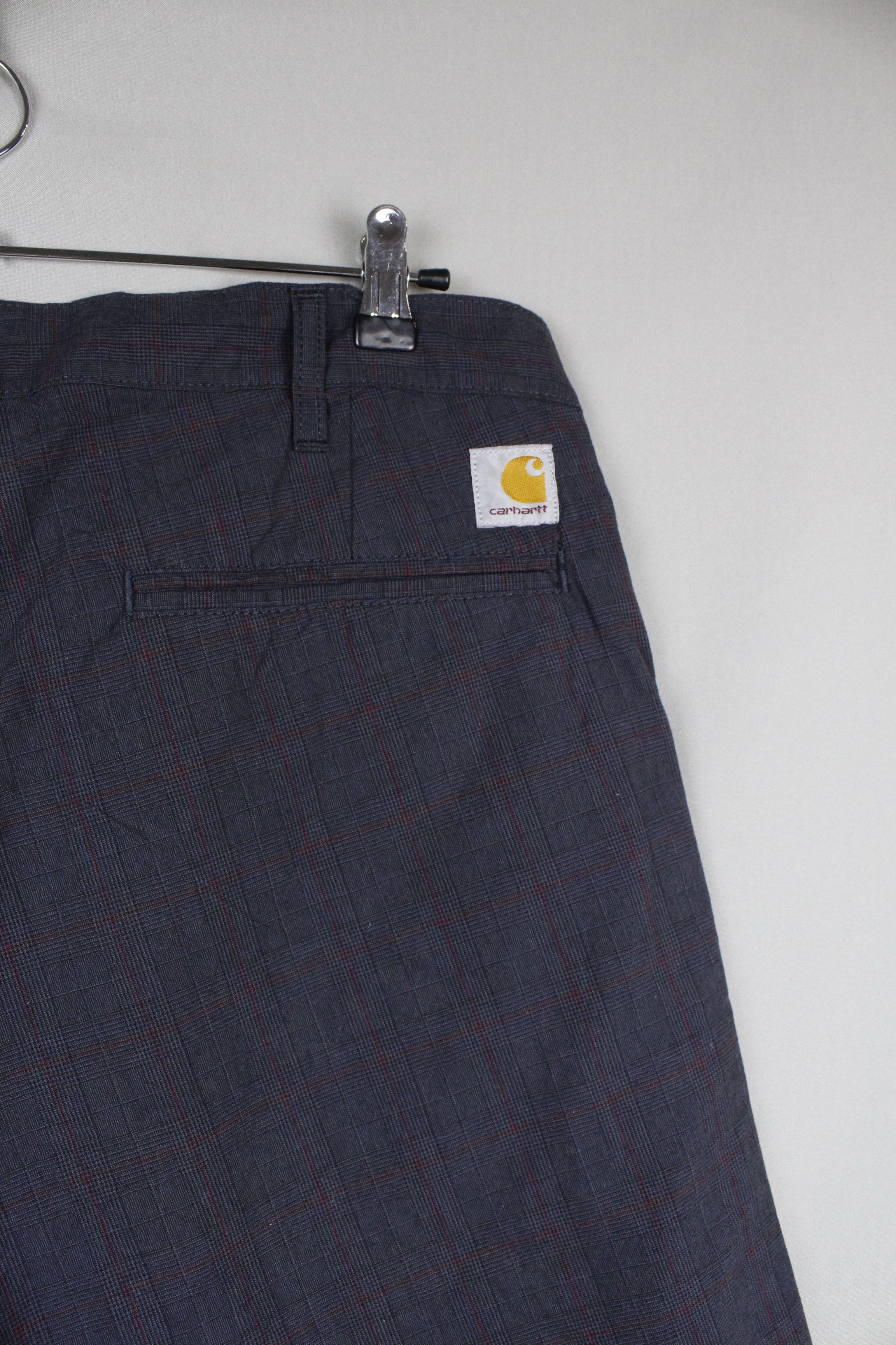 Carhartt × Carhartt Wip Carhartt Dark Navy Check Presenter Bermuda Shorts Size US 36 / EU 52 - 5 Thumbnail