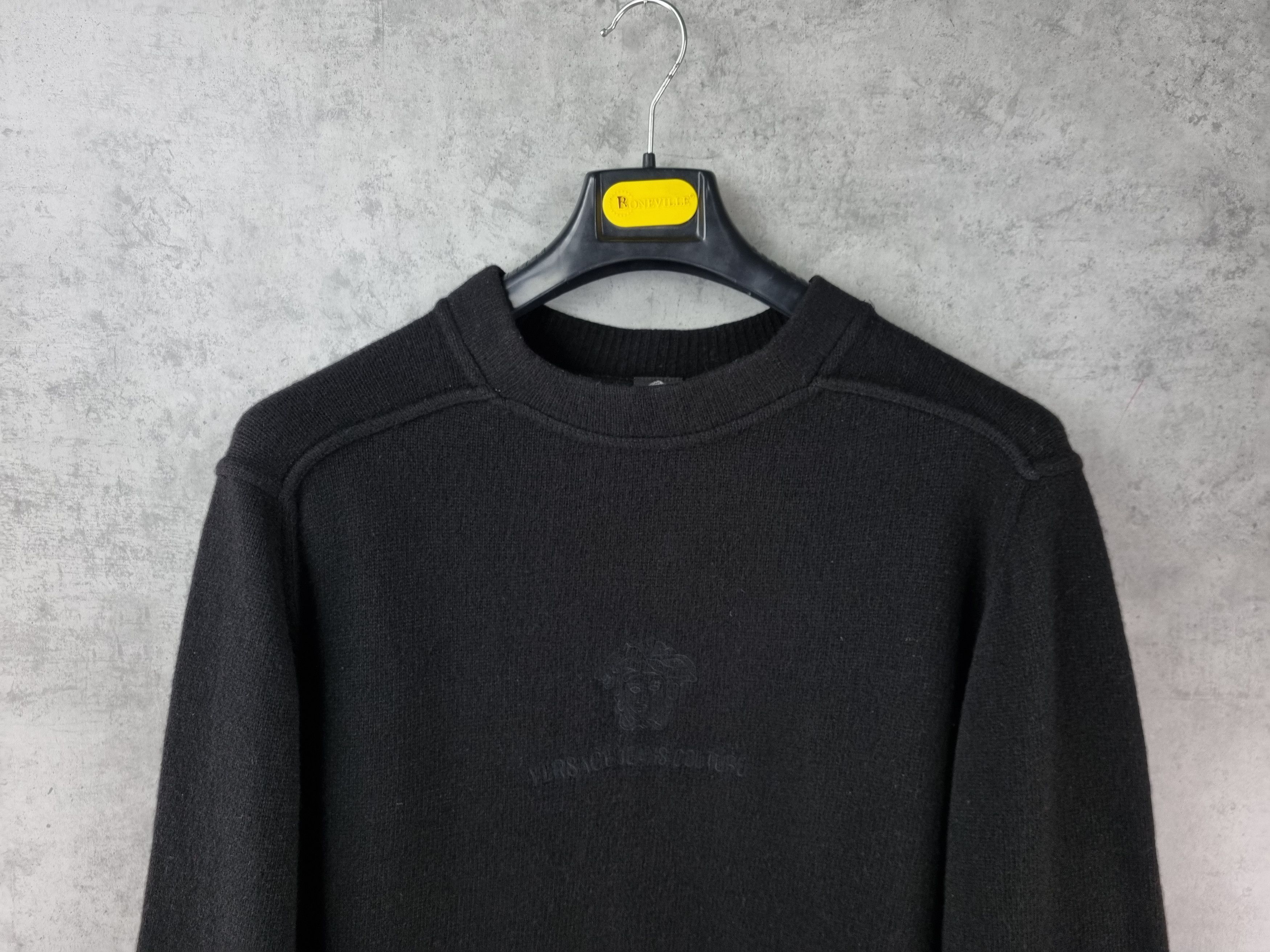 Versace × Versace Jeans Couture × Vintage Rare VERSACE Medusa Logo Wool Sweater Size US XL / EU 56 / 4 - 2 Thumbnail