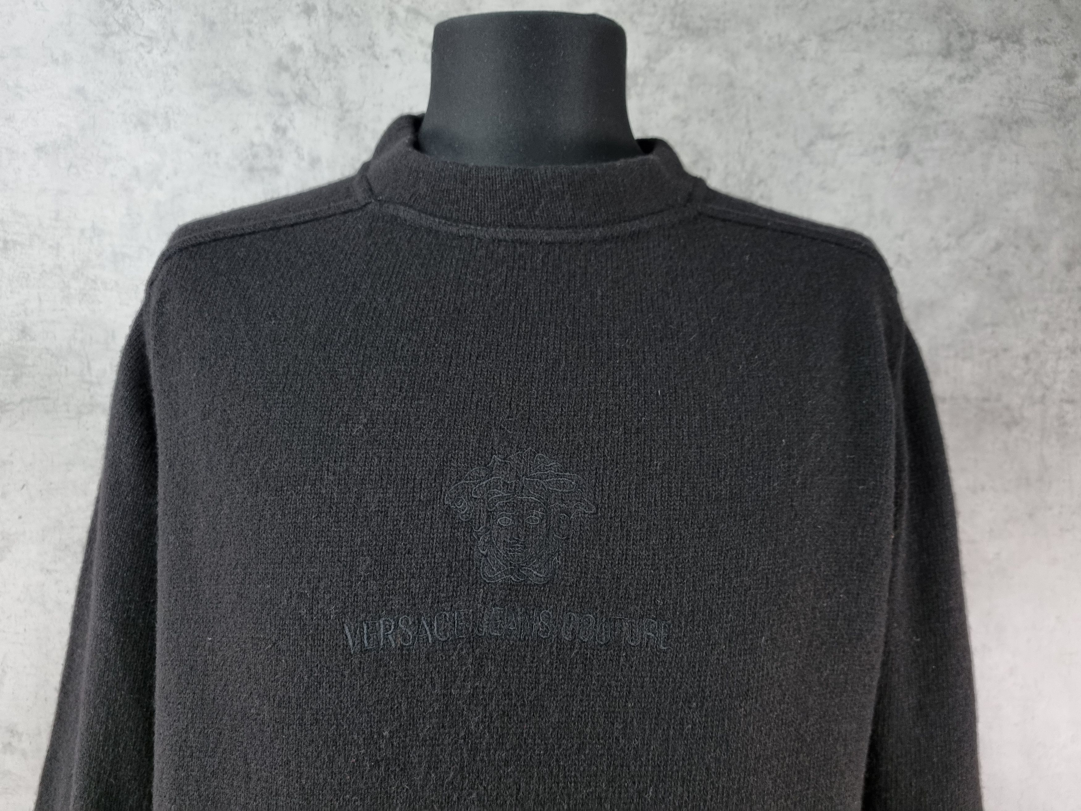 Versace × Versace Jeans Couture × Vintage Rare VERSACE Medusa Logo Wool Sweater Size US XL / EU 56 / 4 - 9 Thumbnail