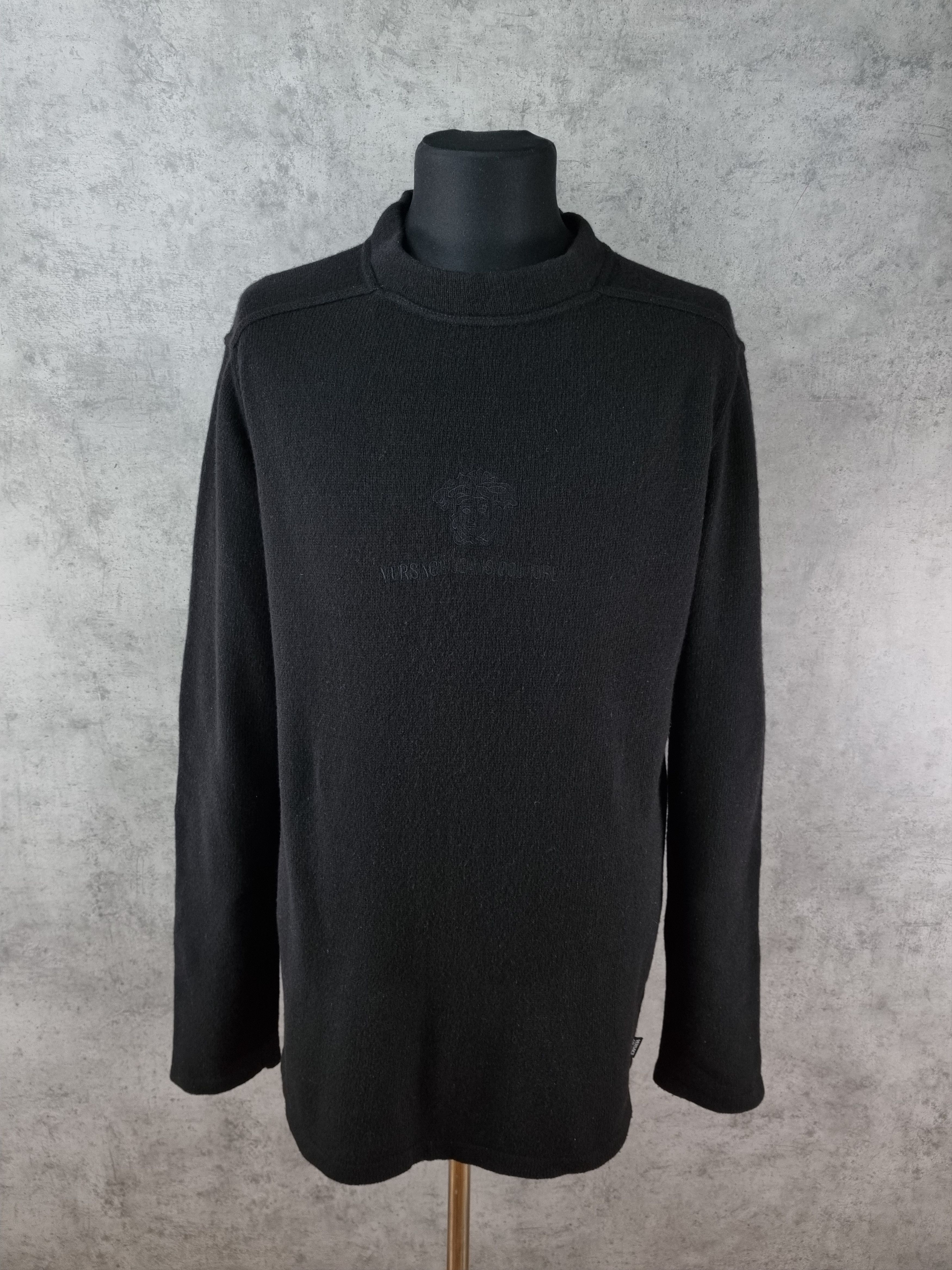 Versace × Versace Jeans Couture × Vintage Rare VERSACE Medusa Logo Wool Sweater Size US XL / EU 56 / 4 - 8 Thumbnail