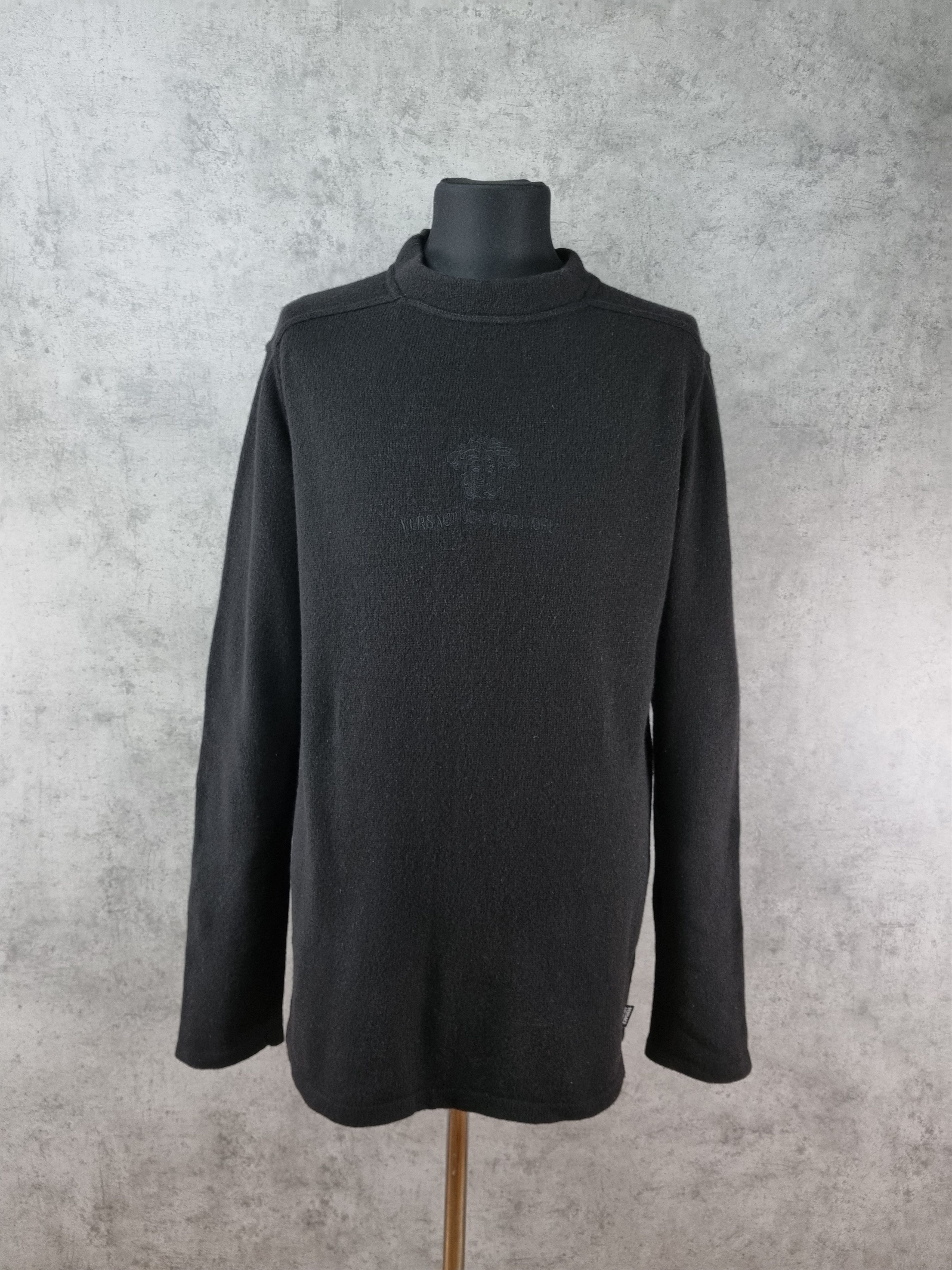 Versace × Versace Jeans Couture × Vintage Rare VERSACE Medusa Logo Wool Sweater Size US XL / EU 56 / 4 - 19 Thumbnail