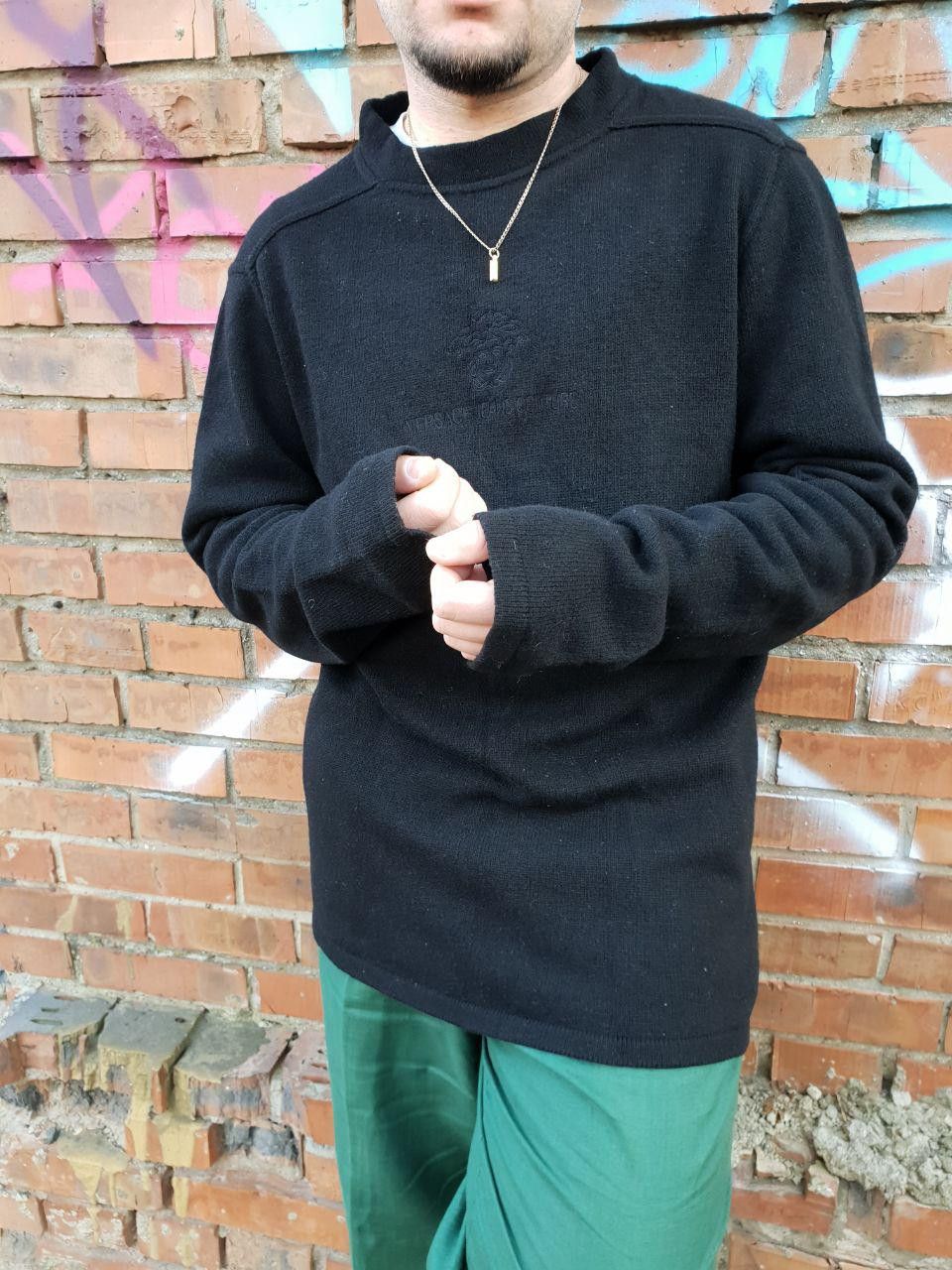 Versace × Versace Jeans Couture × Vintage Rare VERSACE Medusa Logo Wool Sweater Size US XL / EU 56 / 4 - 1 Thumbnail