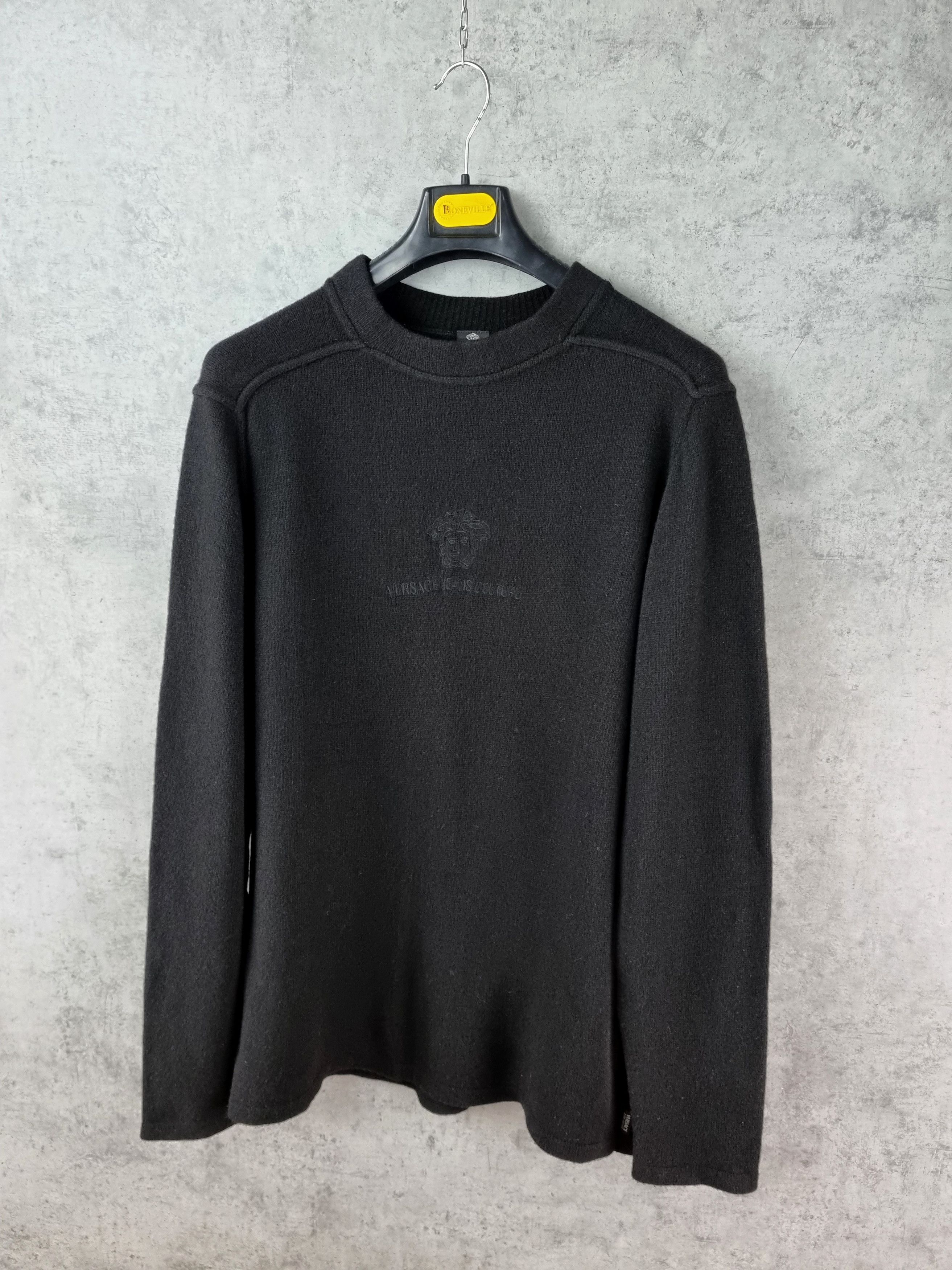 Versace × Versace Jeans Couture × Vintage Rare VERSACE Medusa Logo Wool Sweater Size US XL / EU 56 / 4 - 4 Thumbnail