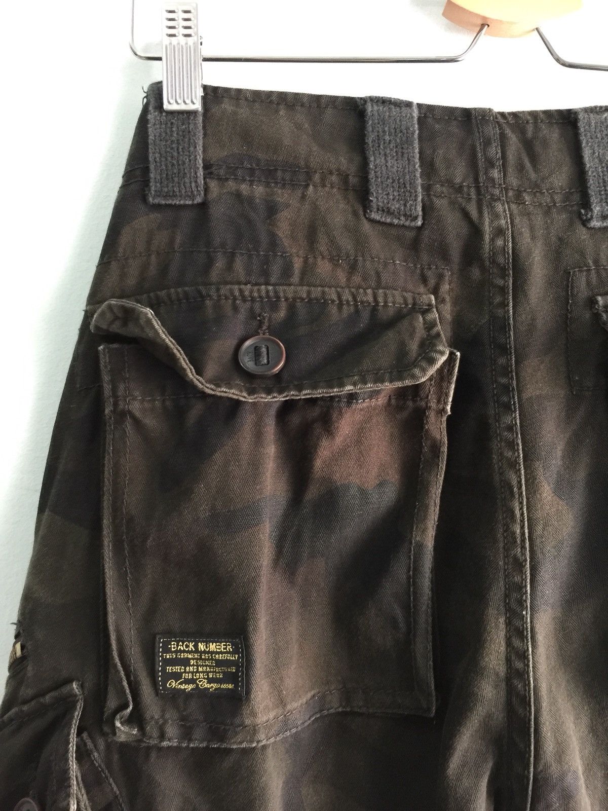 Japanese Brand Back Number Camo 6 Pocket Style Pants Size US 33 - 11 Thumbnail