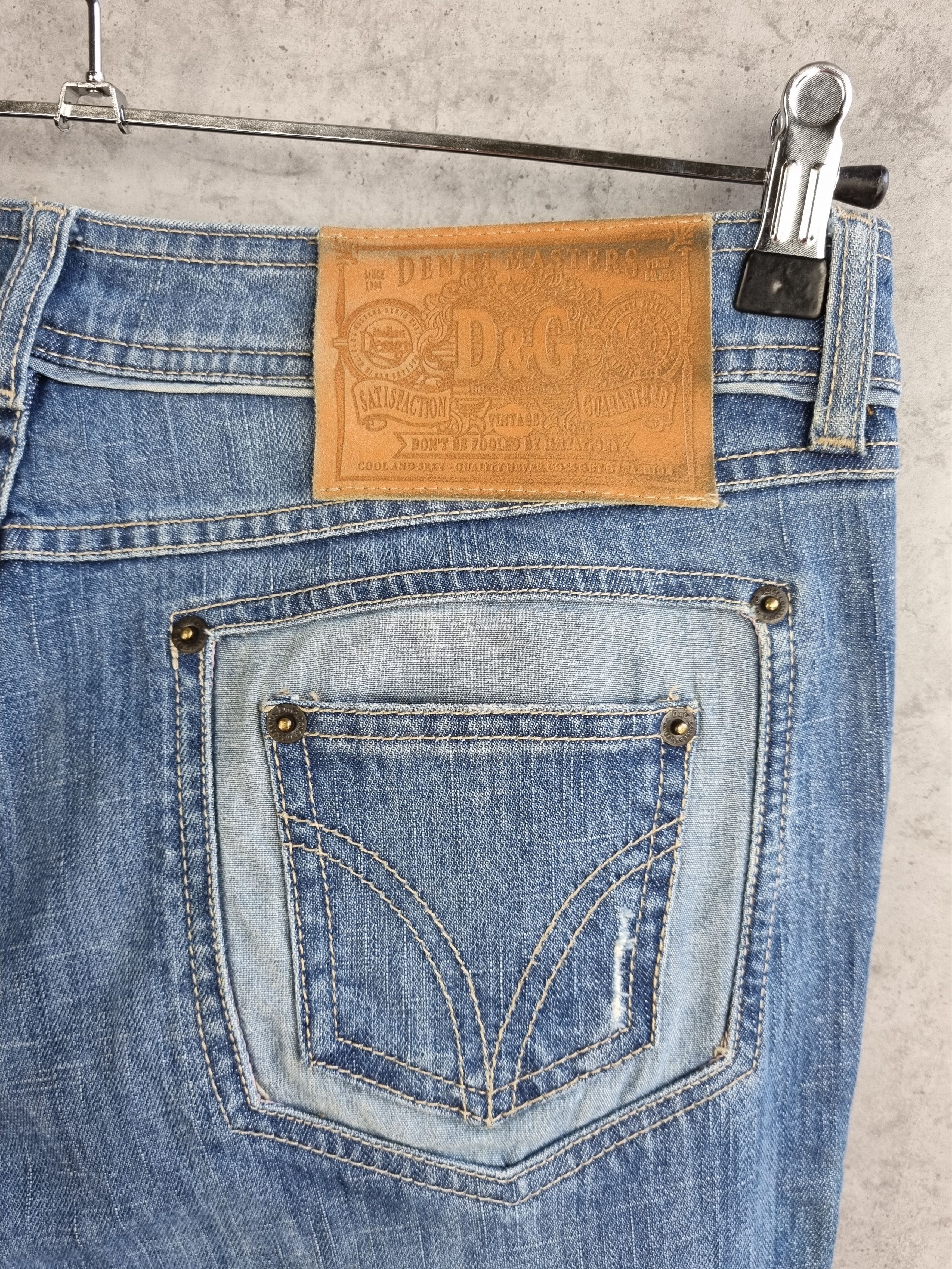 Dolce & Gabbana × Vintage Rare Dolce and Gabbana Leather Patch Denim Jeans Size 30" / US 8 / IT 44 - 5 Thumbnail
