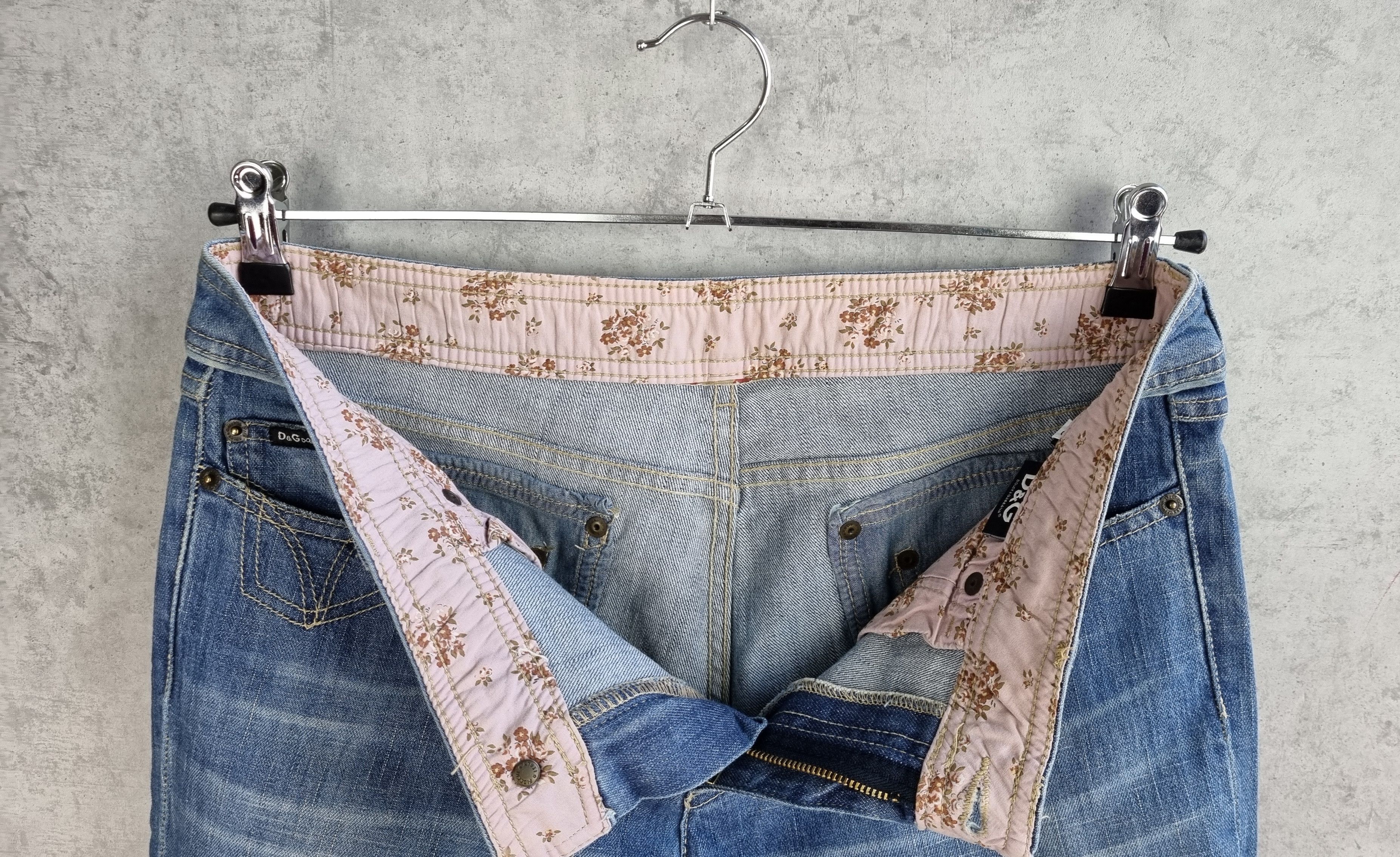 Dolce & Gabbana × Vintage Rare Dolce and Gabbana Leather Patch Denim Jeans Size 30" / US 8 / IT 44 - 10 Thumbnail