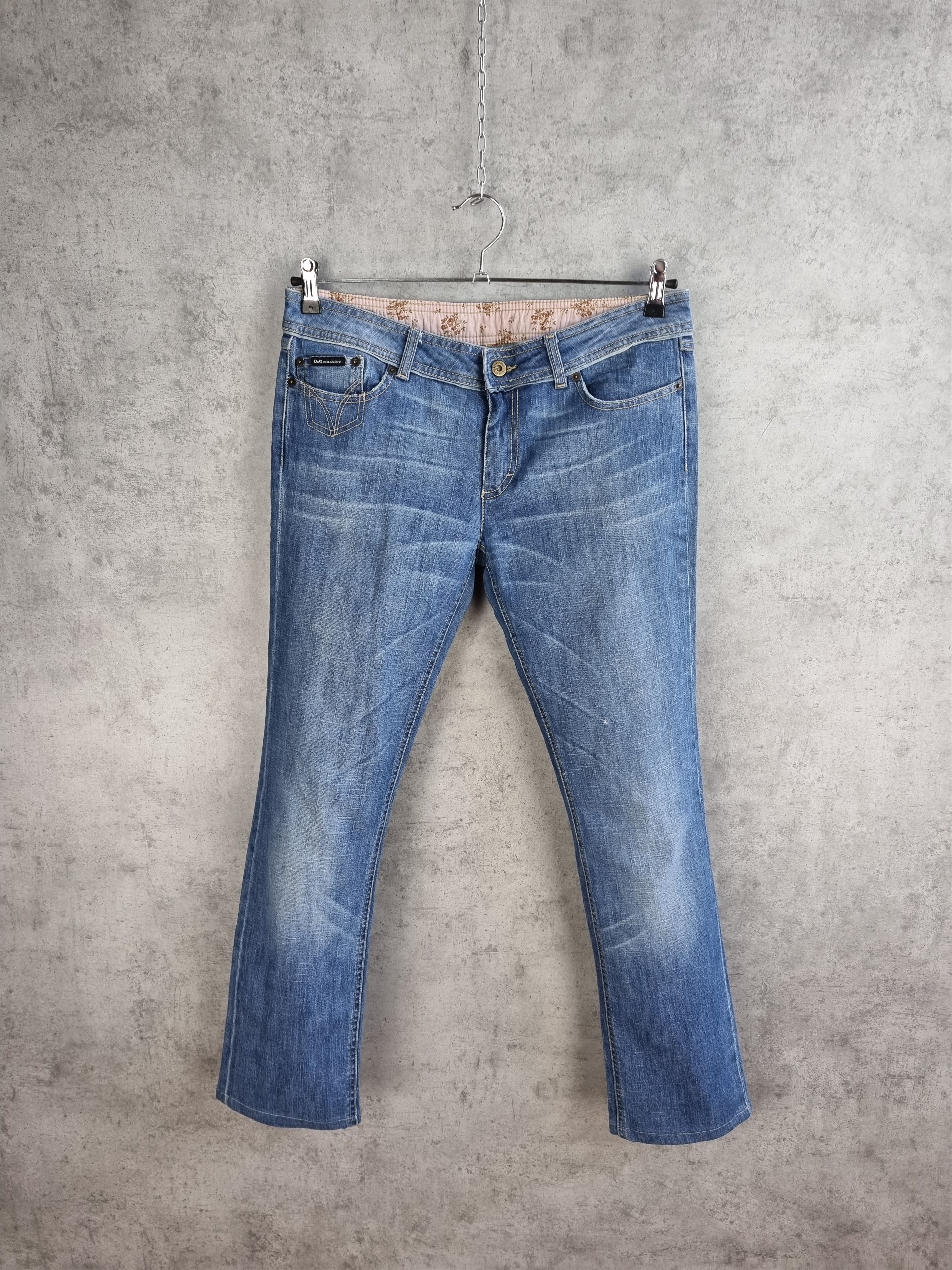 Dolce & Gabbana × Vintage Rare Dolce and Gabbana Leather Patch Denim Jeans Size 30" / US 8 / IT 44 - 2 Thumbnail