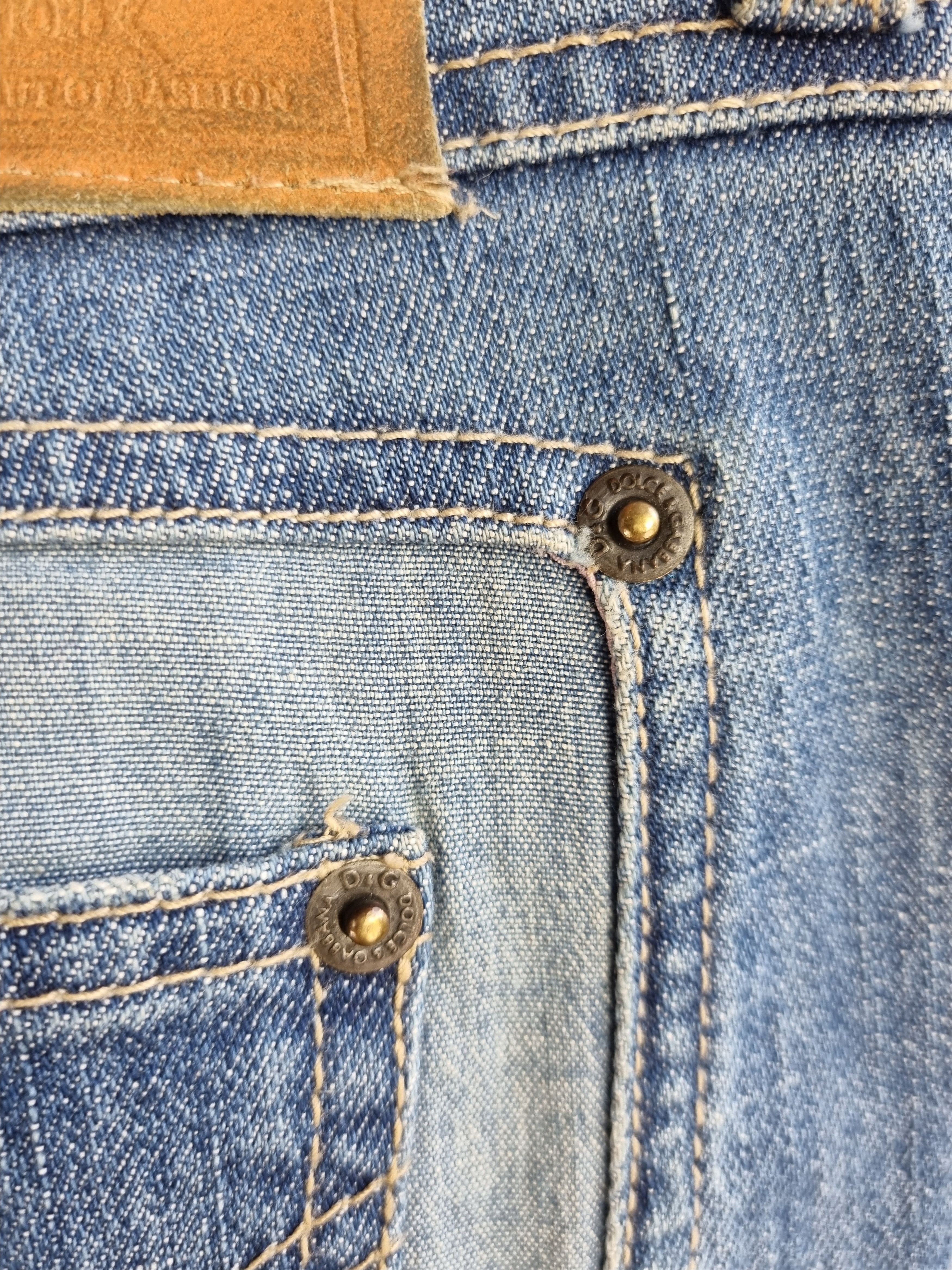 Dolce & Gabbana × Vintage Rare Dolce and Gabbana Leather Patch Denim Jeans Size 30" / US 8 / IT 44 - 6 Thumbnail