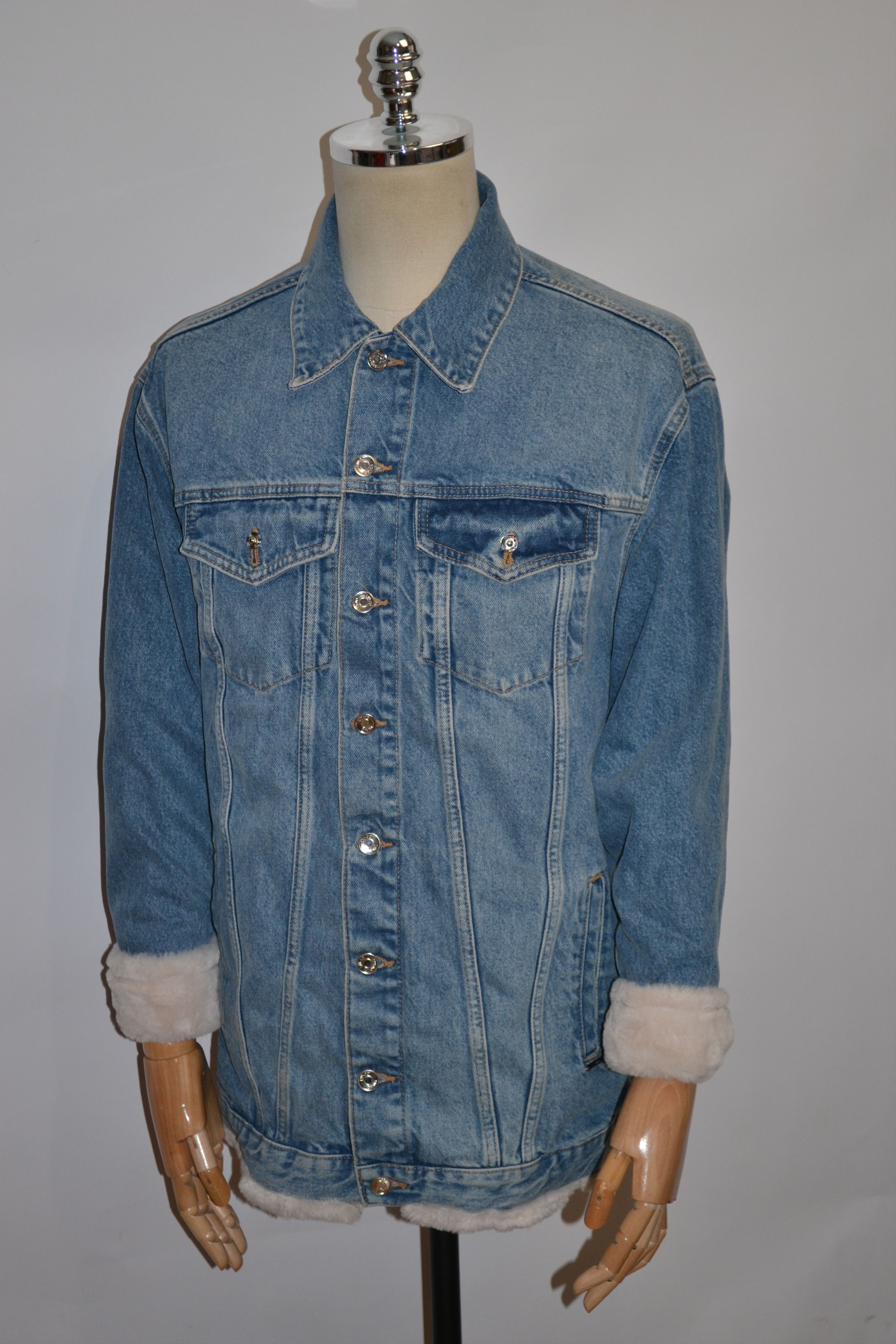 Designer LIU-JO MILANO Denim Warm Jacket Size L / US 10 / IT 46 - 1 Thumbnail