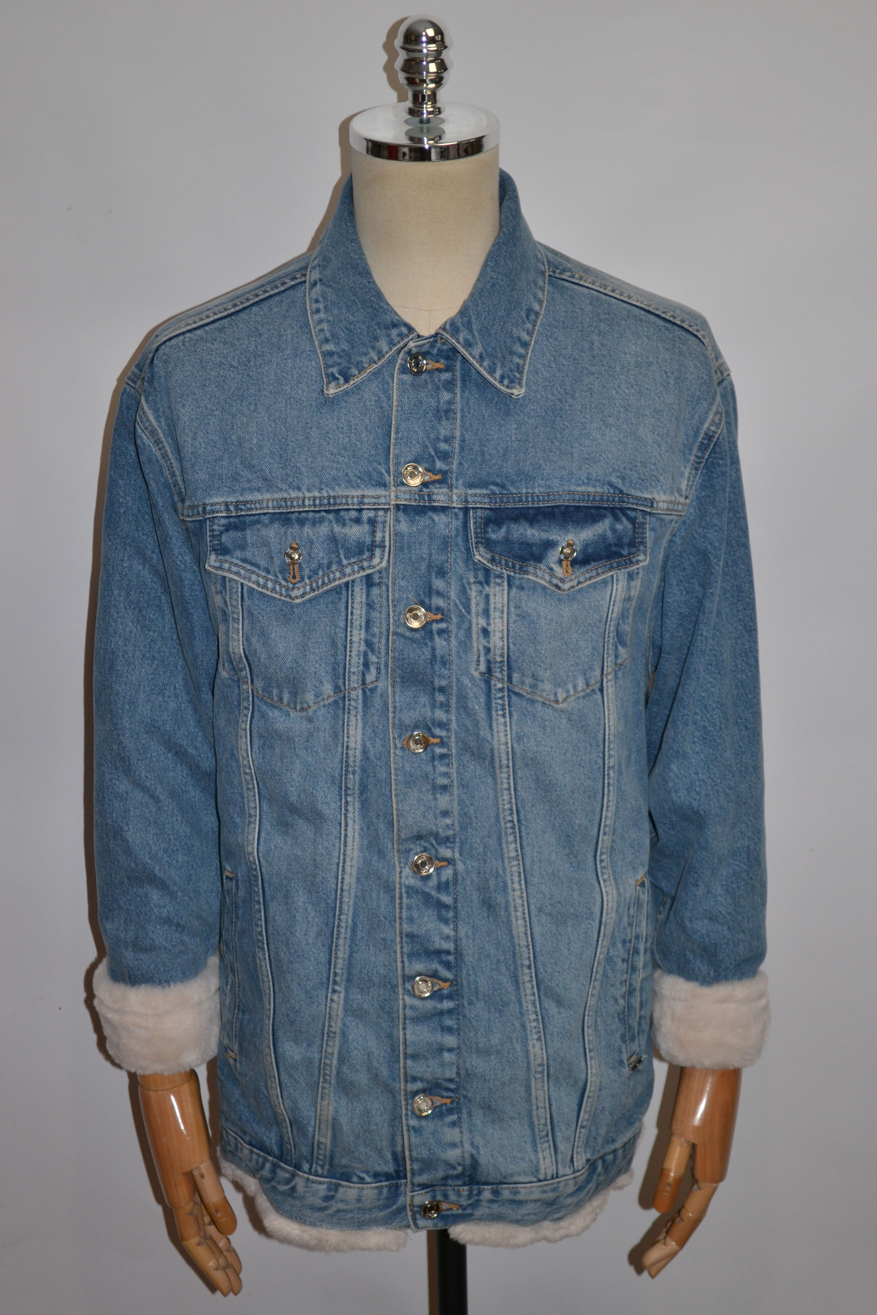 Designer LIU-JO MILANO Denim Warm Jacket Size L / US 10 / IT 46 - 2 Thumbnail