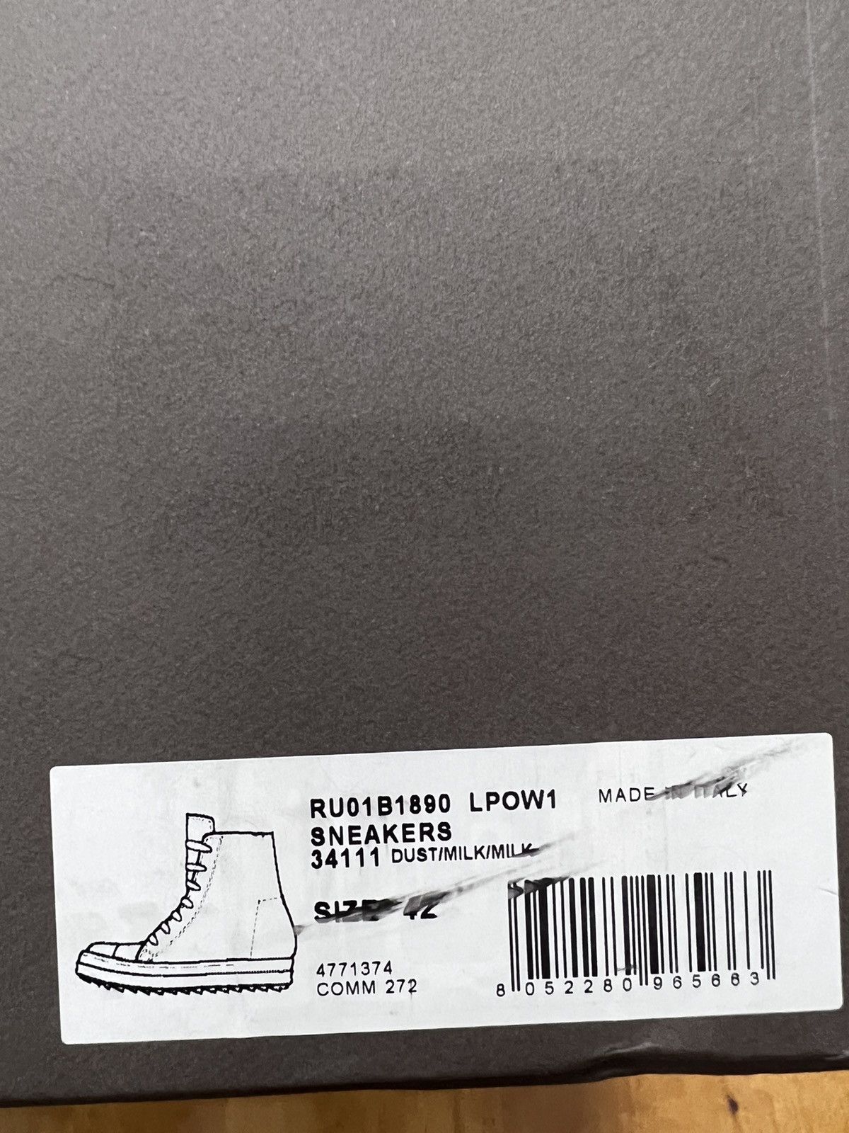 Rick Owens Rick Owens SS23 EDFU Leather Jumbo Laces Sneakers New 42 Size US 9 / EU 42 - 12 Thumbnail