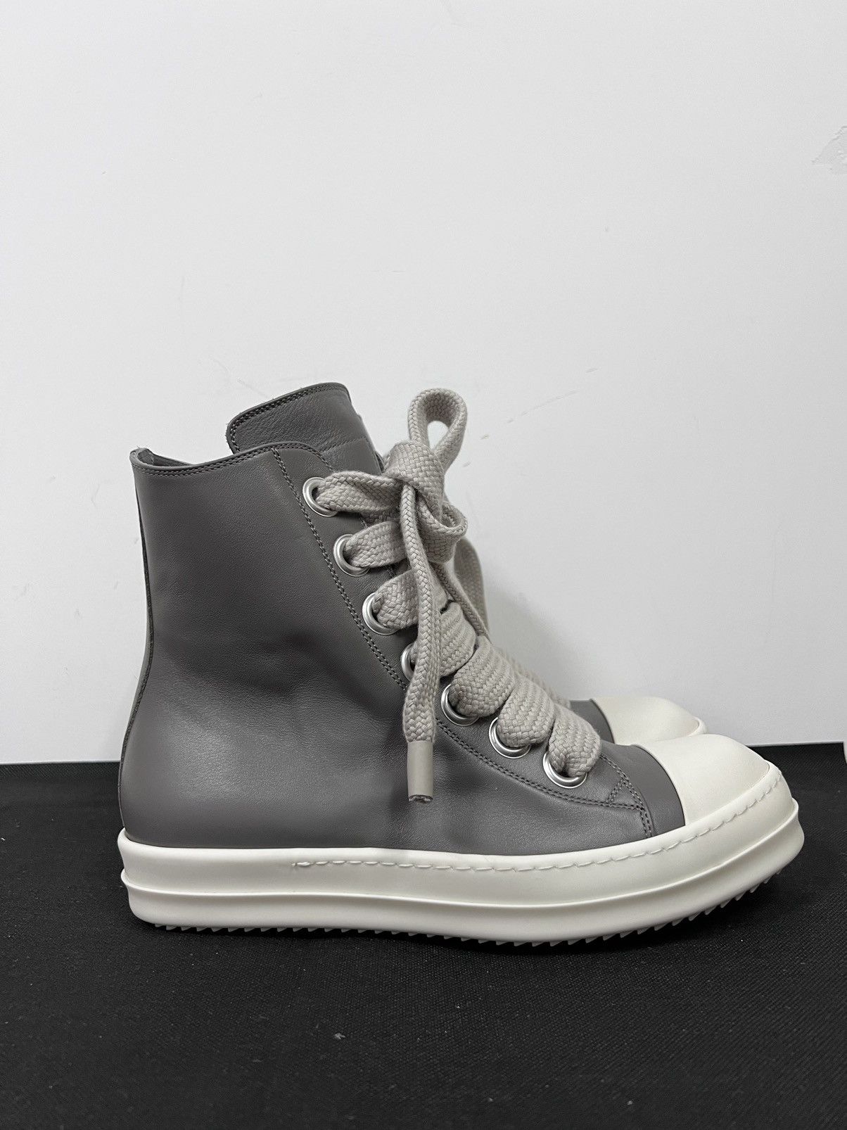 Rick Owens Rick Owens SS23 EDFU Leather Jumbo Laces Sneakers New 42 Size US 9 / EU 42 - 4 Thumbnail