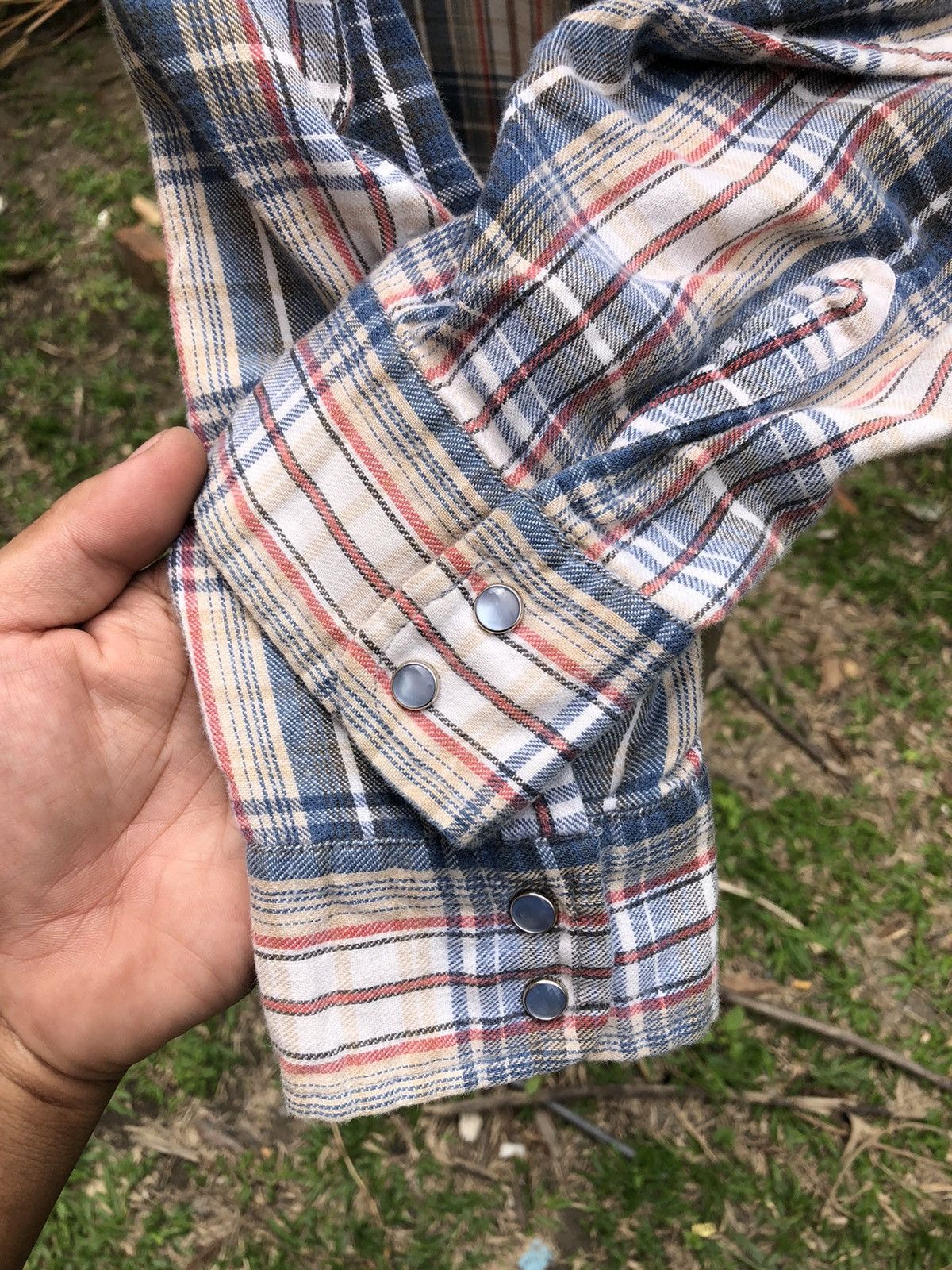 Levi's Vintage 80's Levis White Tab Flannels Shirts Size US L / EU 52-54 / 3 - 9 Thumbnail