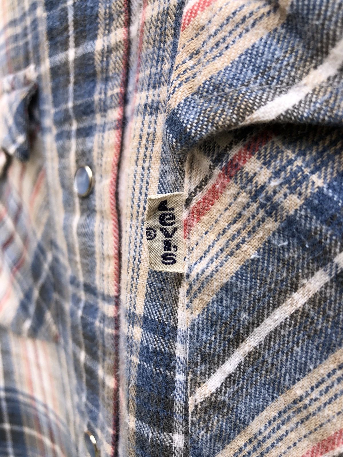 Levi's Vintage 80's Levis White Tab Flannels Shirts Size US L / EU 52-54 / 3 - 8 Thumbnail