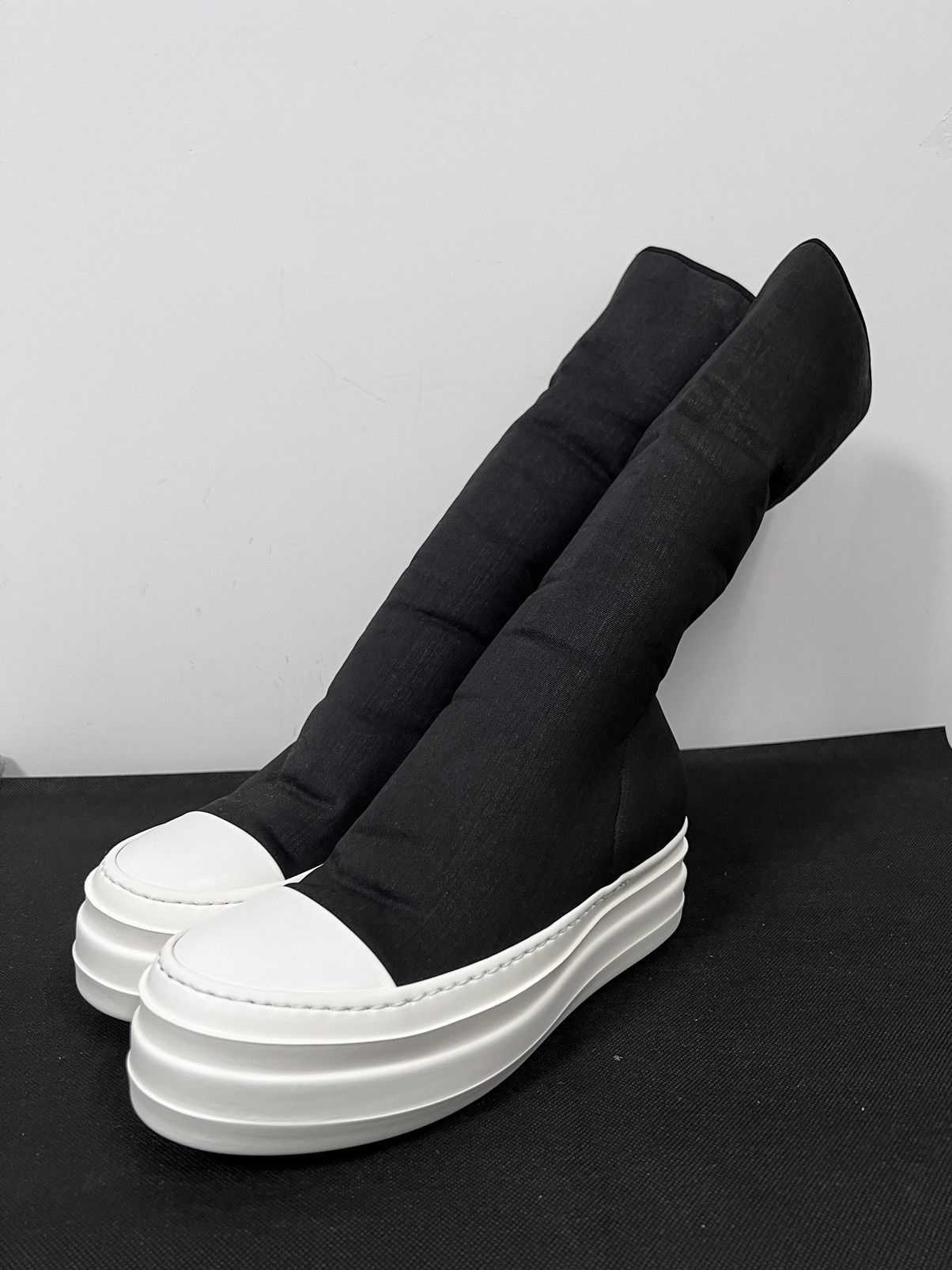 Rick Owens Drkshdw Rick owens drkshdw waxed double bumper sock sneakers sz38 Size US 8 / IT 38 - 4 Thumbnail