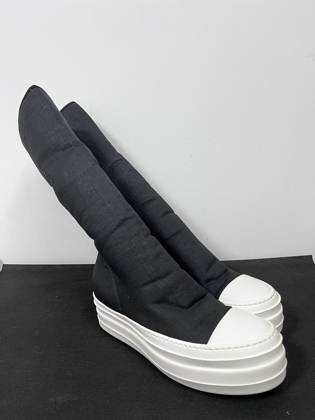 Rick Owens Drkshdw Rick owens drkshdw waxed double bumper sock sneakers sz38 Size US 8 / IT 38 - 7 Thumbnail