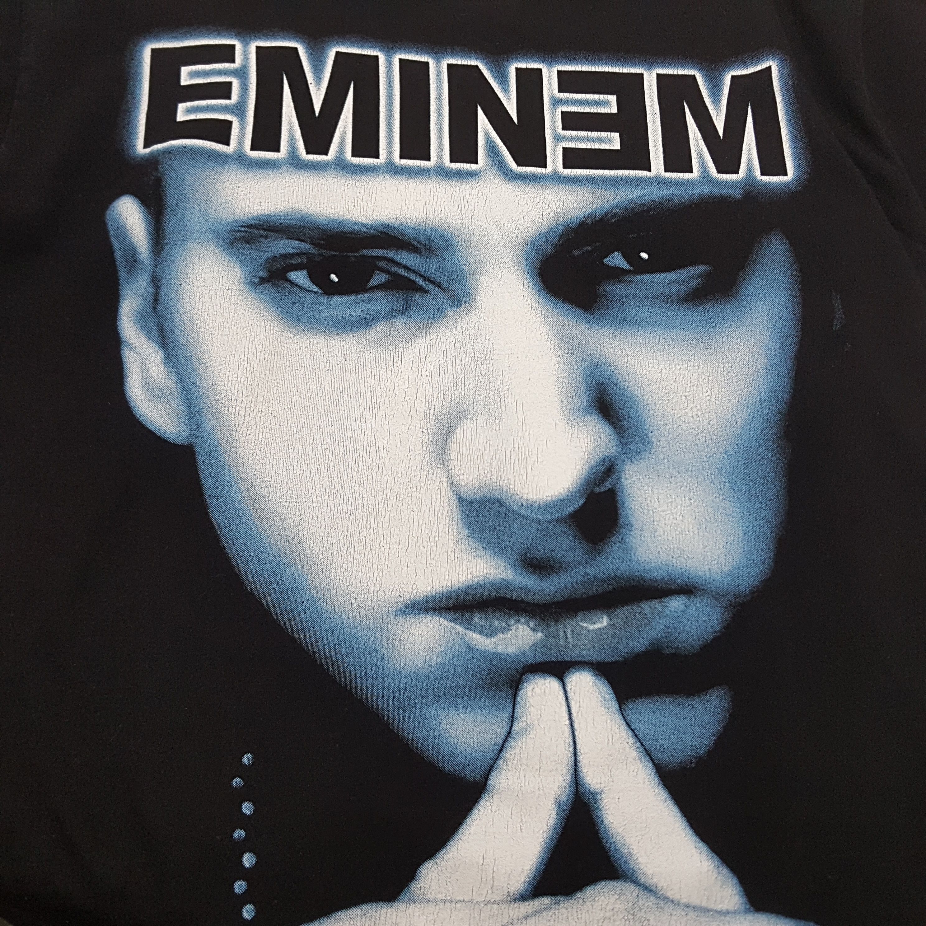 Eminem × Rap Tees × Vintage Vintage 90's EMINEM Ameriacan Rapper Rap Tess T-Shirt Size US L / EU 52-54 / 3 - 6 Thumbnail