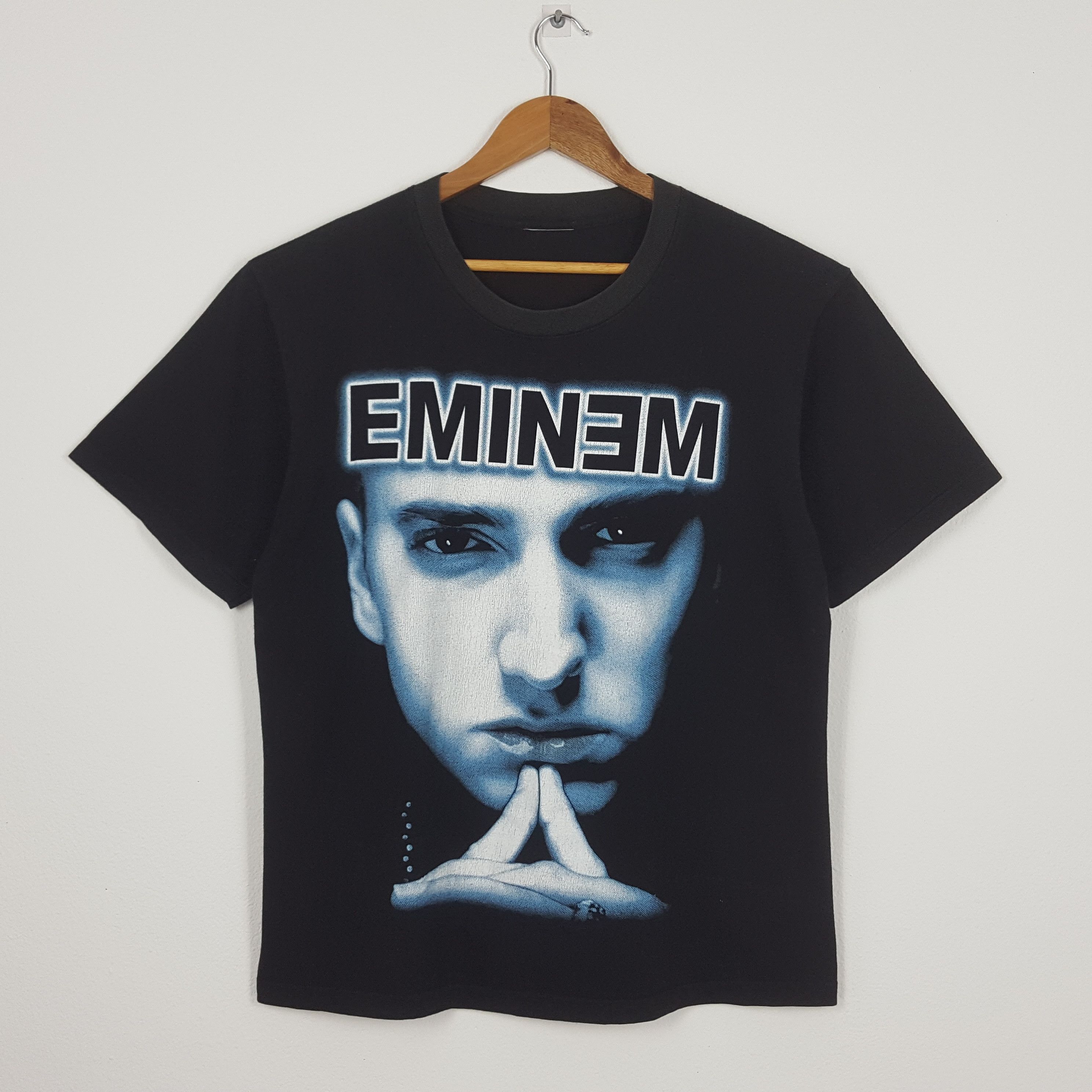 Eminem × Rap Tees × Vintage Vintage 90's EMINEM Ameriacan Rapper Rap Tess T-Shirt Size US L / EU 52-54 / 3 - 1 Thumbnail