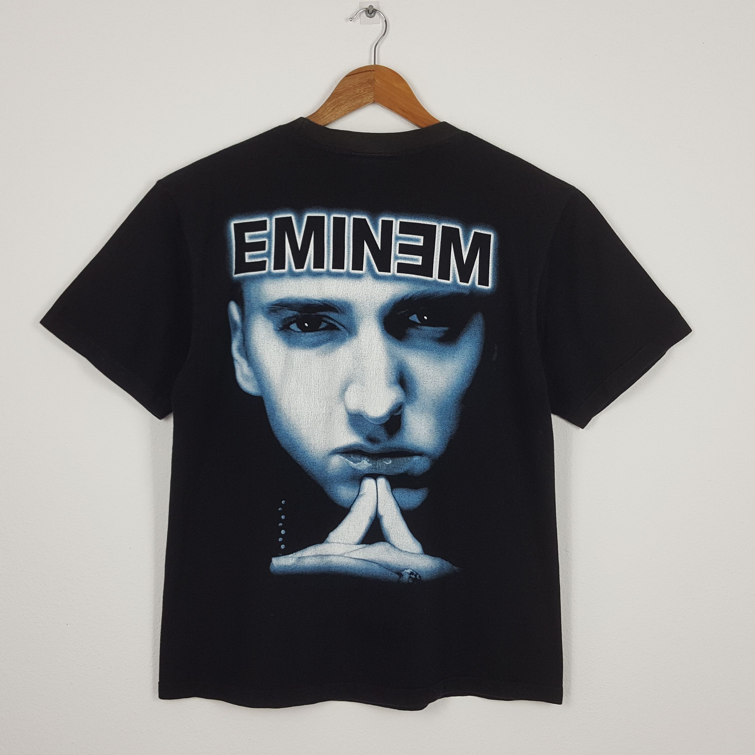 Eminem × Rap Tees × Vintage Vintage 90's EMINEM Ameriacan Rapper Rap Tess T-Shirt Size US L / EU 52-54 / 3 - 4 Thumbnail