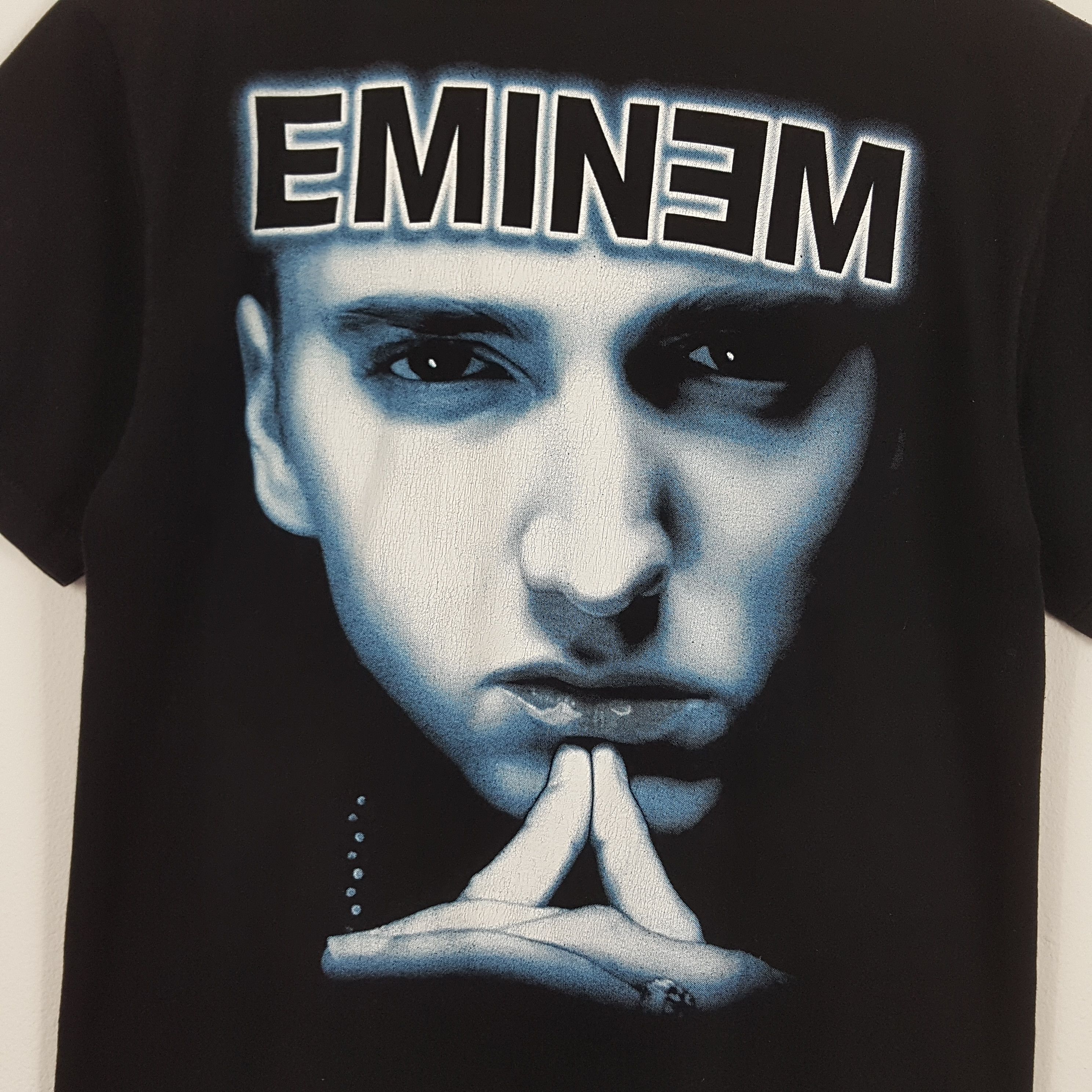 Eminem × Rap Tees × Vintage Vintage 90's EMINEM Ameriacan Rapper Rap Tess T-Shirt Size US L / EU 52-54 / 3 - 3 Thumbnail