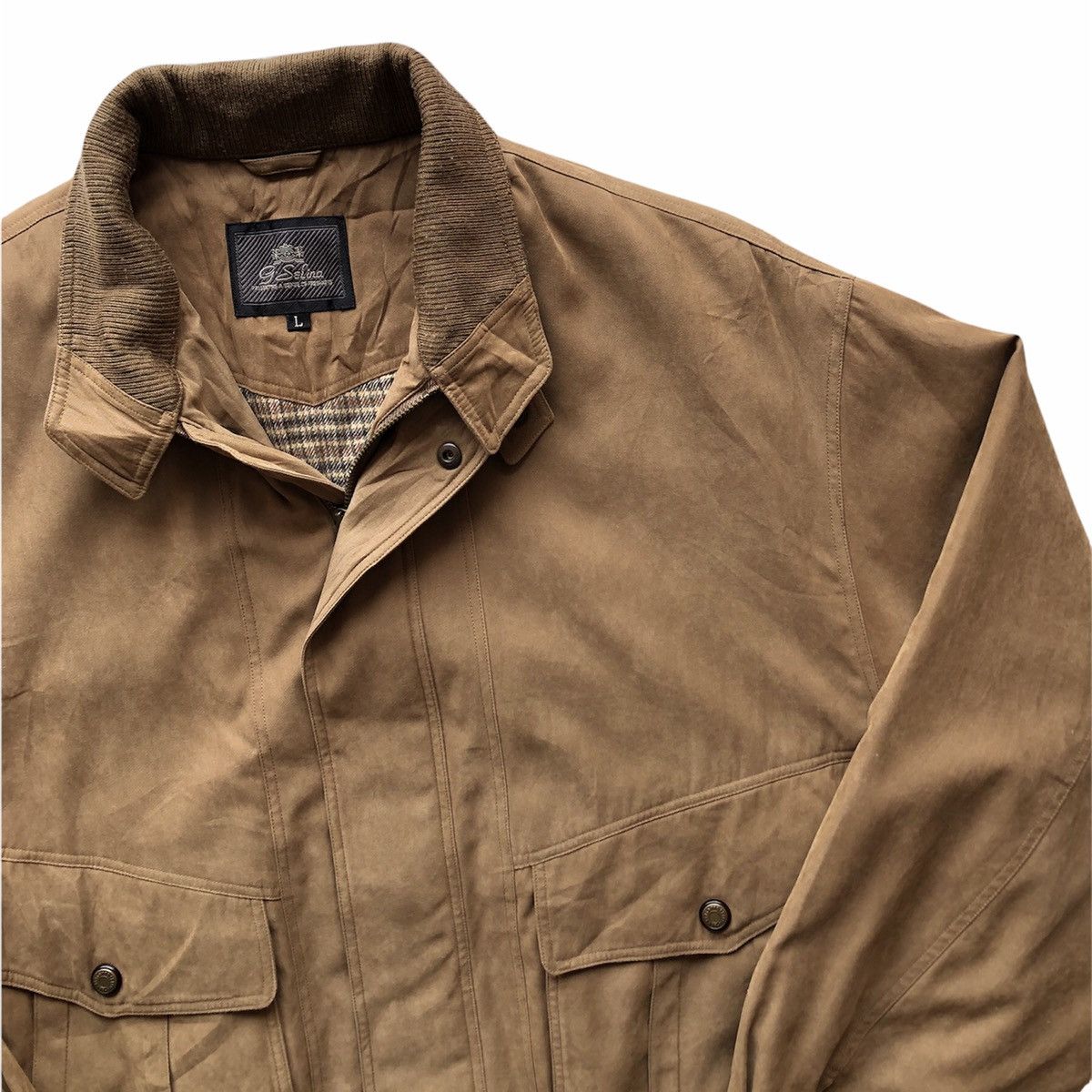 Japanese Brand Vintage 80's Casual Work Zipper Jacket by G.Selina Size US L / EU 52-54 / 3 - 3 Thumbnail
