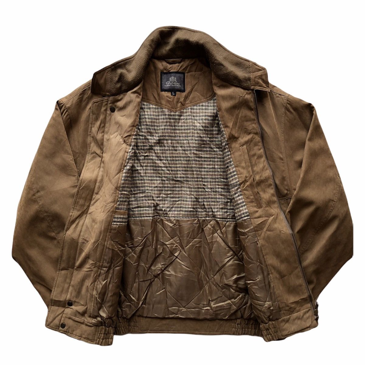 Japanese Brand Vintage 80's Casual Work Zipper Jacket by G.Selina Size US L / EU 52-54 / 3 - 5 Thumbnail