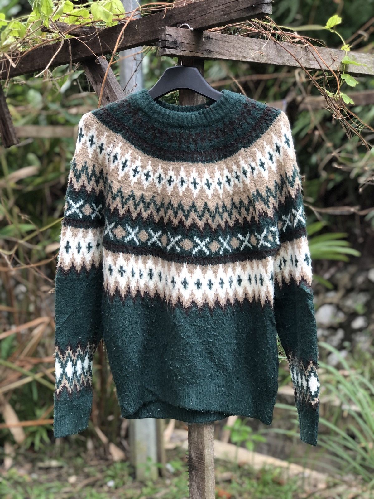 Aran Isles Knitwear Vintage Knit Sweater Navajo Native art by Niko and Size US M / EU 48-50 / 2 - 1 Thumbnail