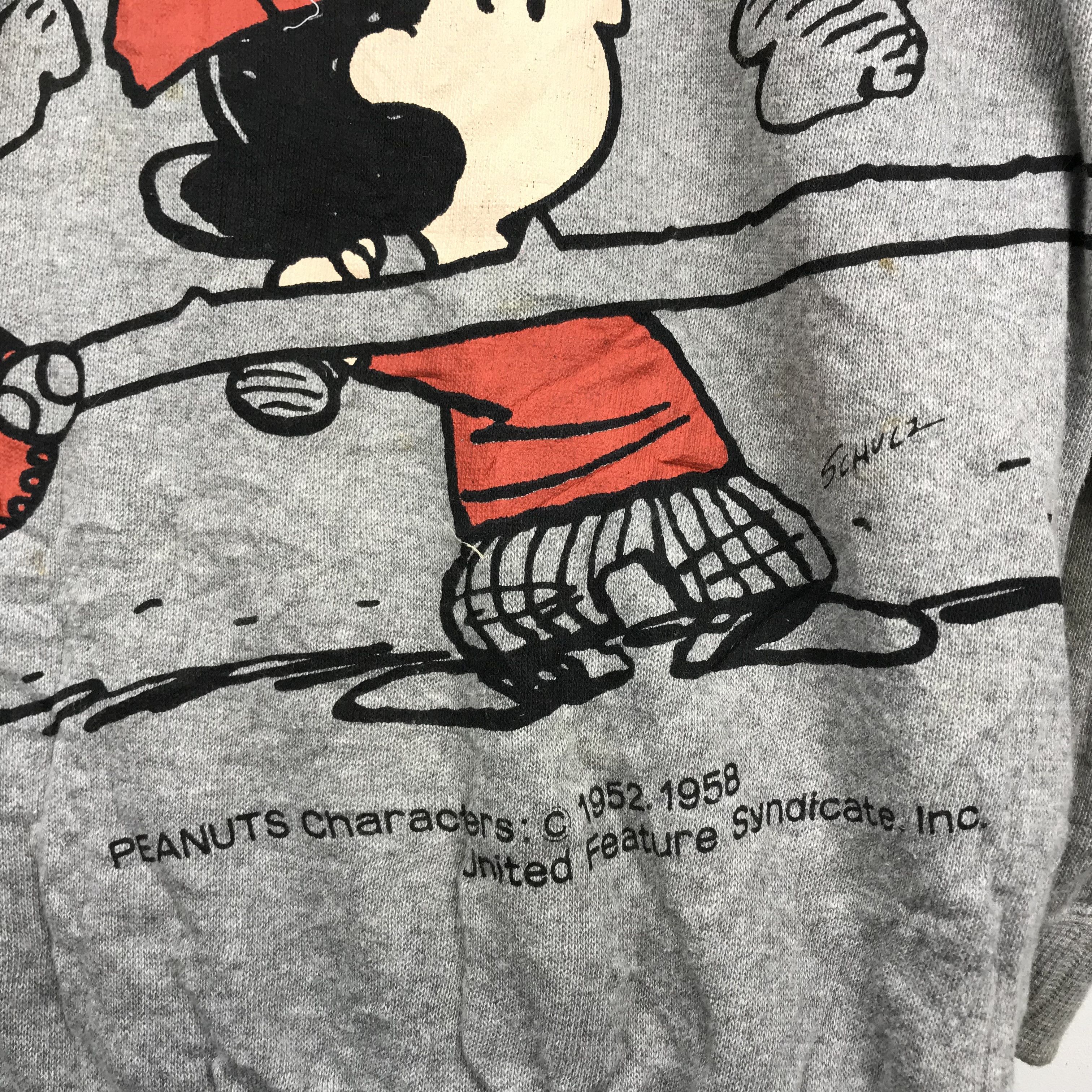 Peanuts × Vintage Z201 VTG PEANUTS STRIKE BASEBALL SWEATSHIRTS 'OFF WHITE' Size US M / EU 48-50 / 2 - 5 Thumbnail