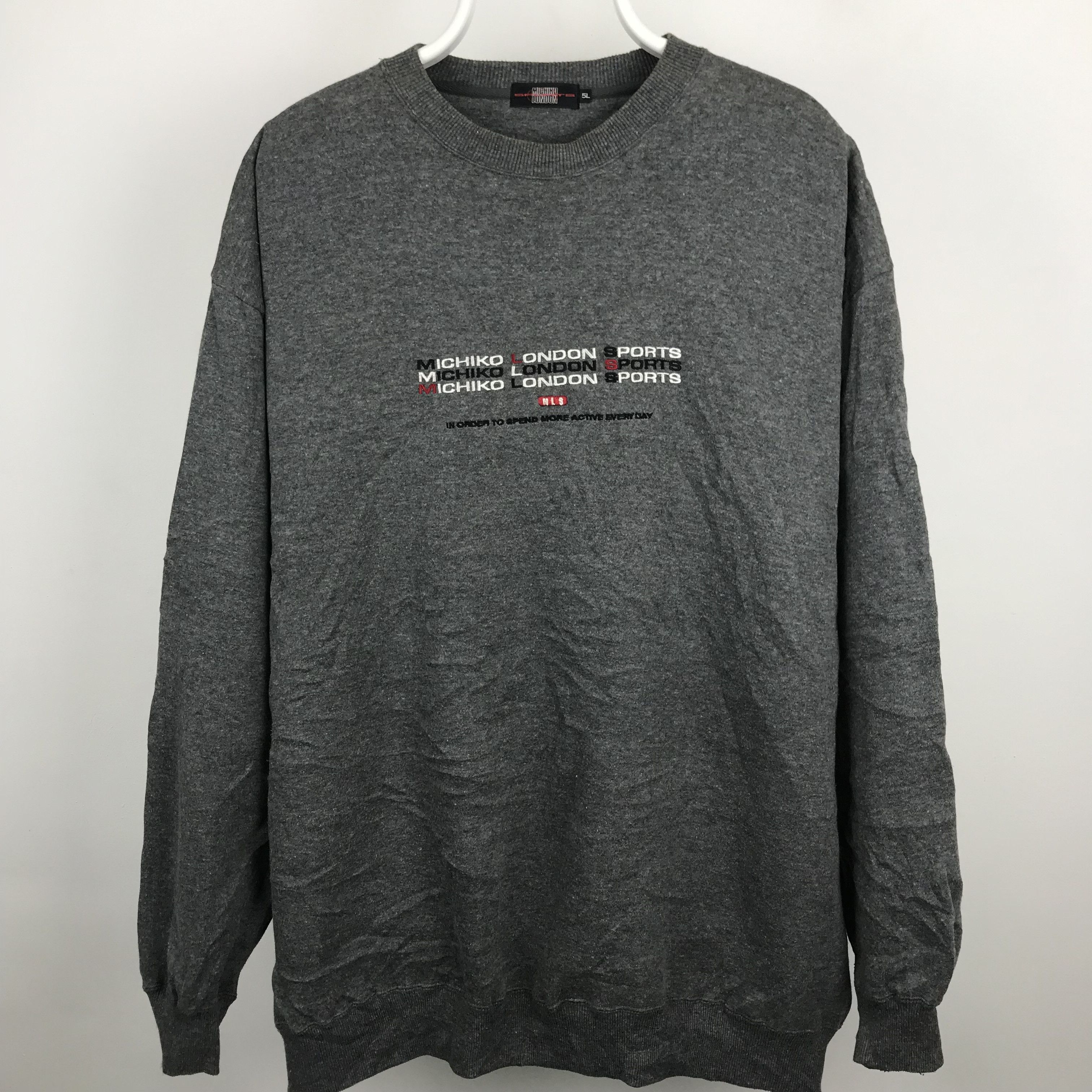 Japanese Brand × Michiko Koshino London Z204 MICHIKO KOSHINO LONDON SPORT SPELL OUT SWEATSHIRTS Size US XXL / EU 58 / 5 - 1 Thumbnail